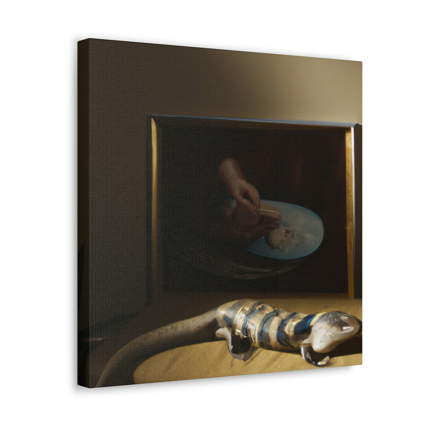 Skink with Blue Tongue - Canvas