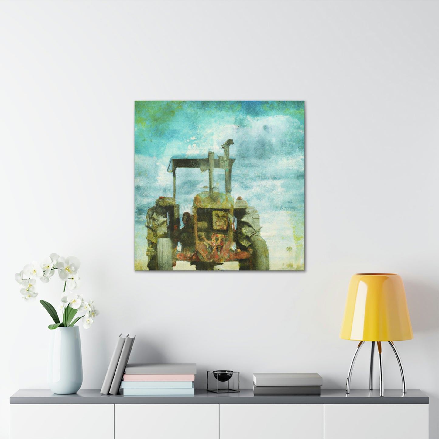 "Tractor in Surrealism" - Canvas