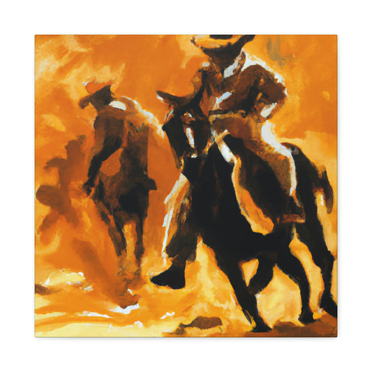 Rodeo Wild West Scene - Canvas