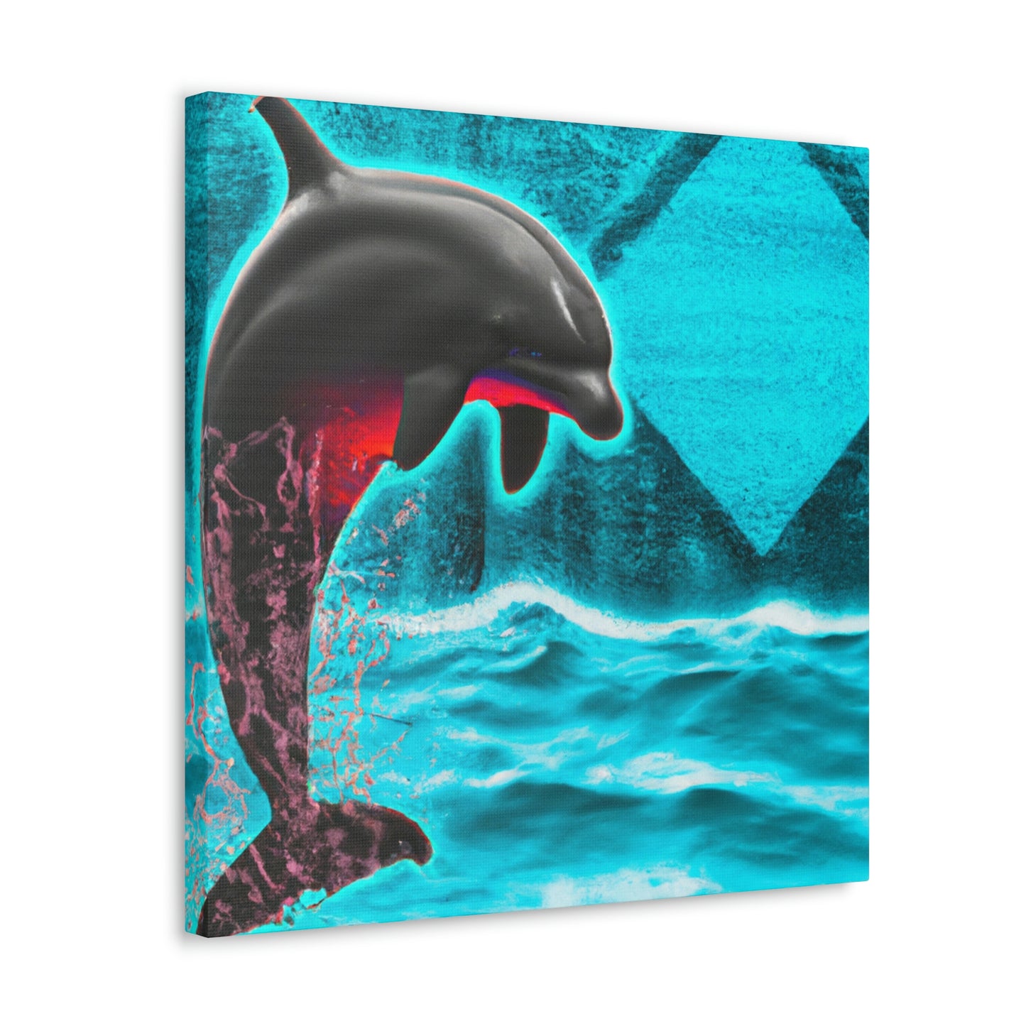 Dancing Dolphin Splash - Canvas