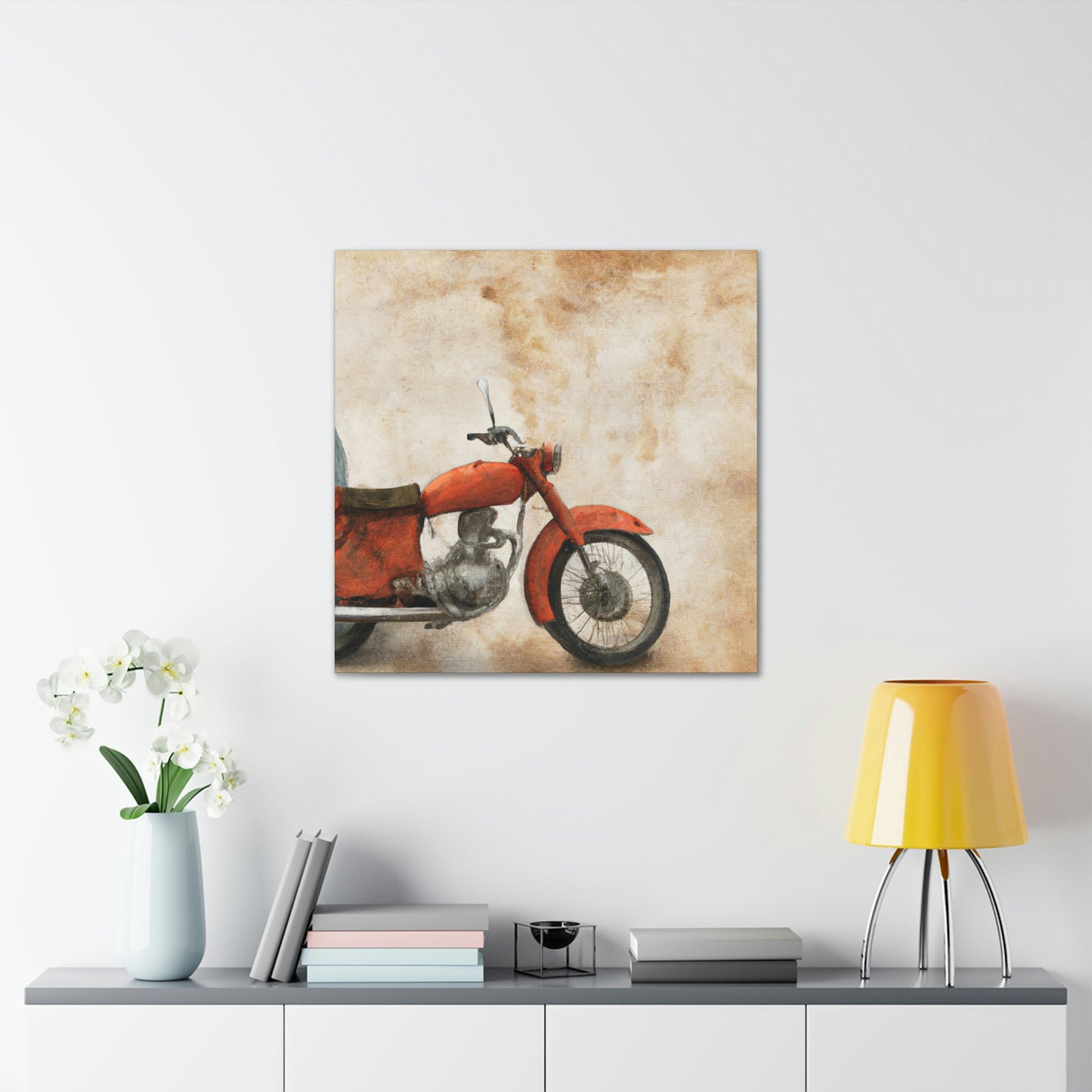 "Motorcycle And Moonlight Dream" - Canvas