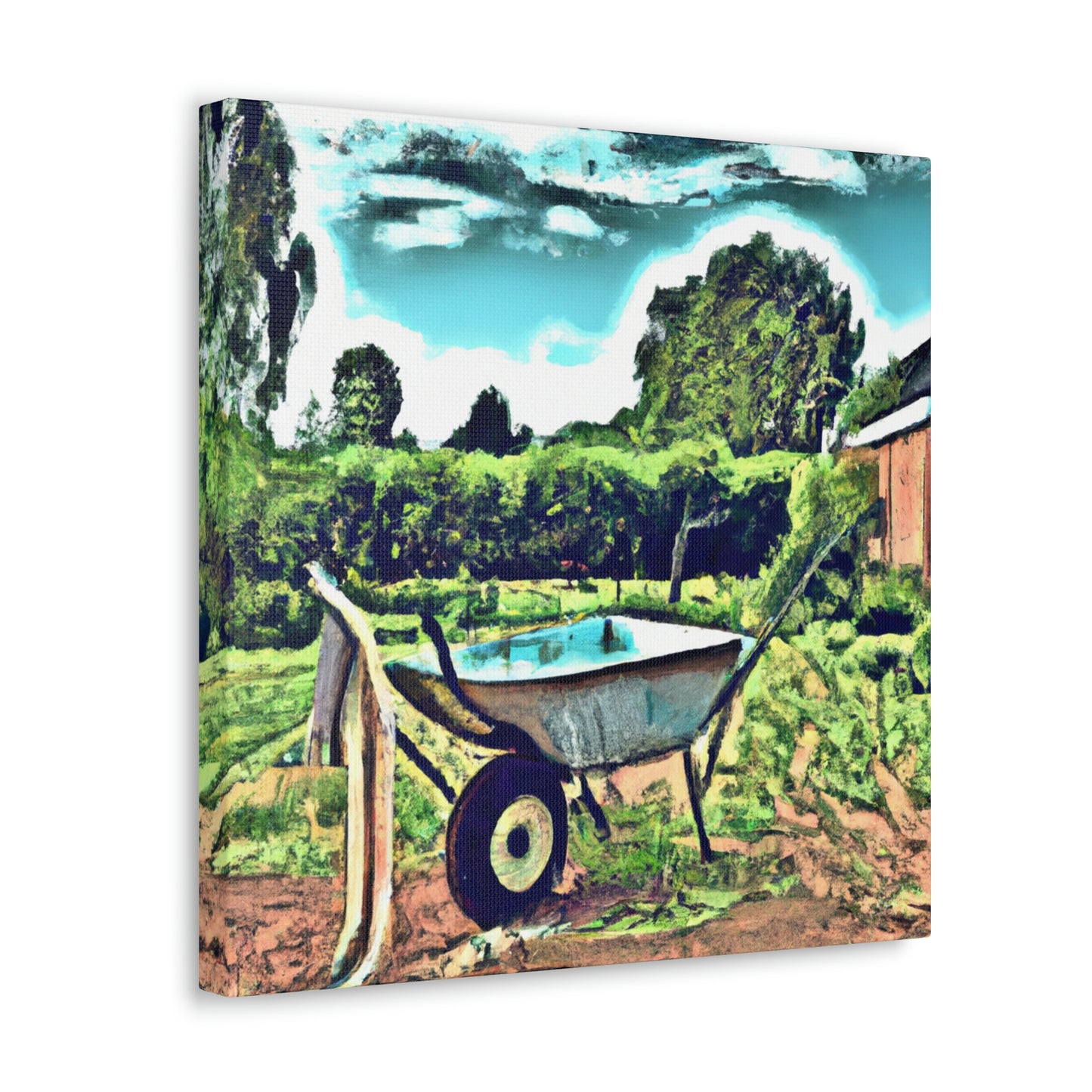 "Wheelbarrow in Bloom" - Canvas