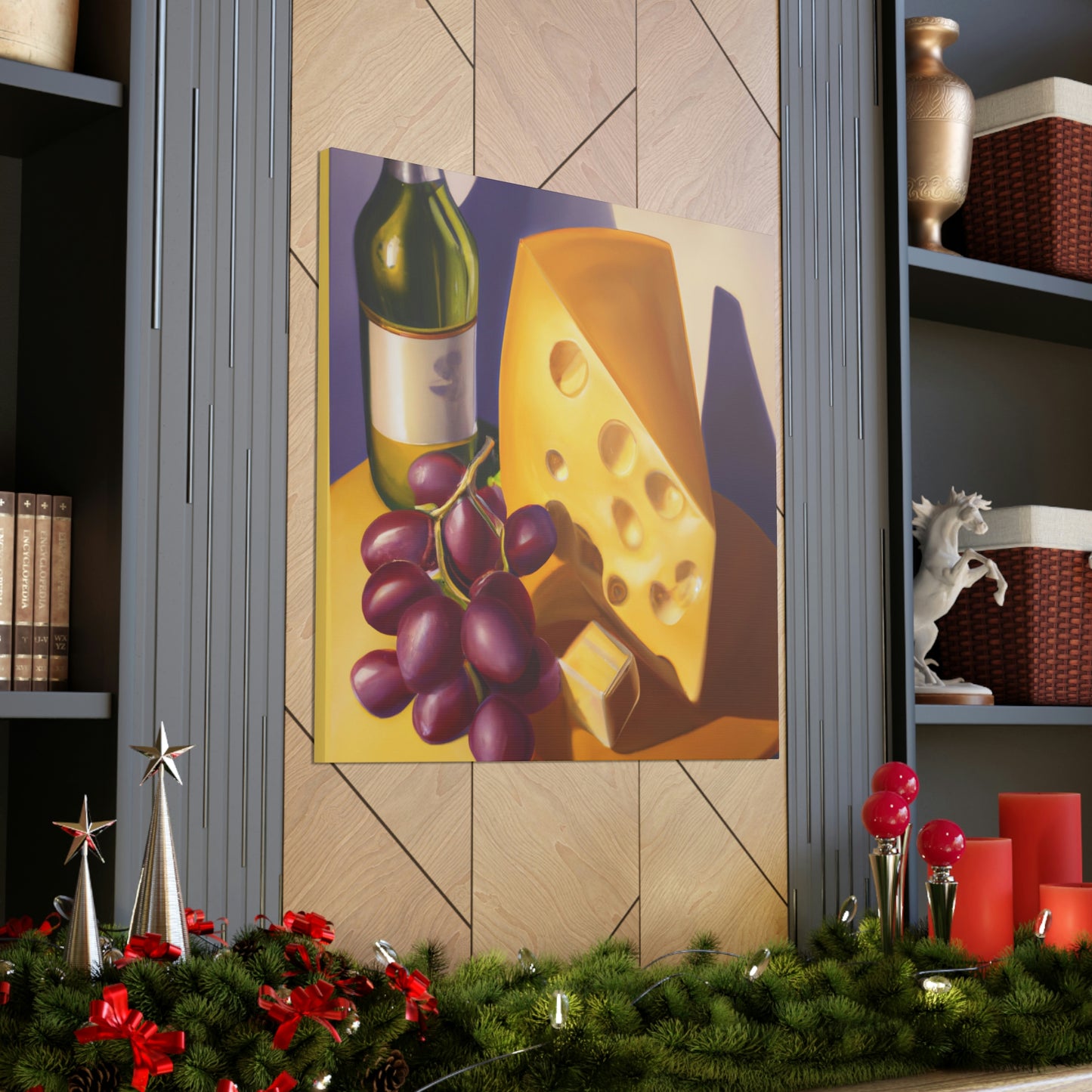 Cheese and Grapes Feast - Canvas