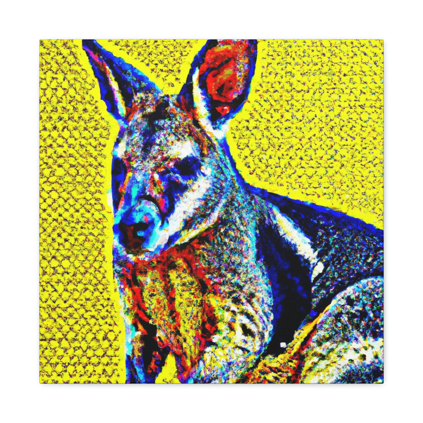 Wallaby in Pointillism - Canvas