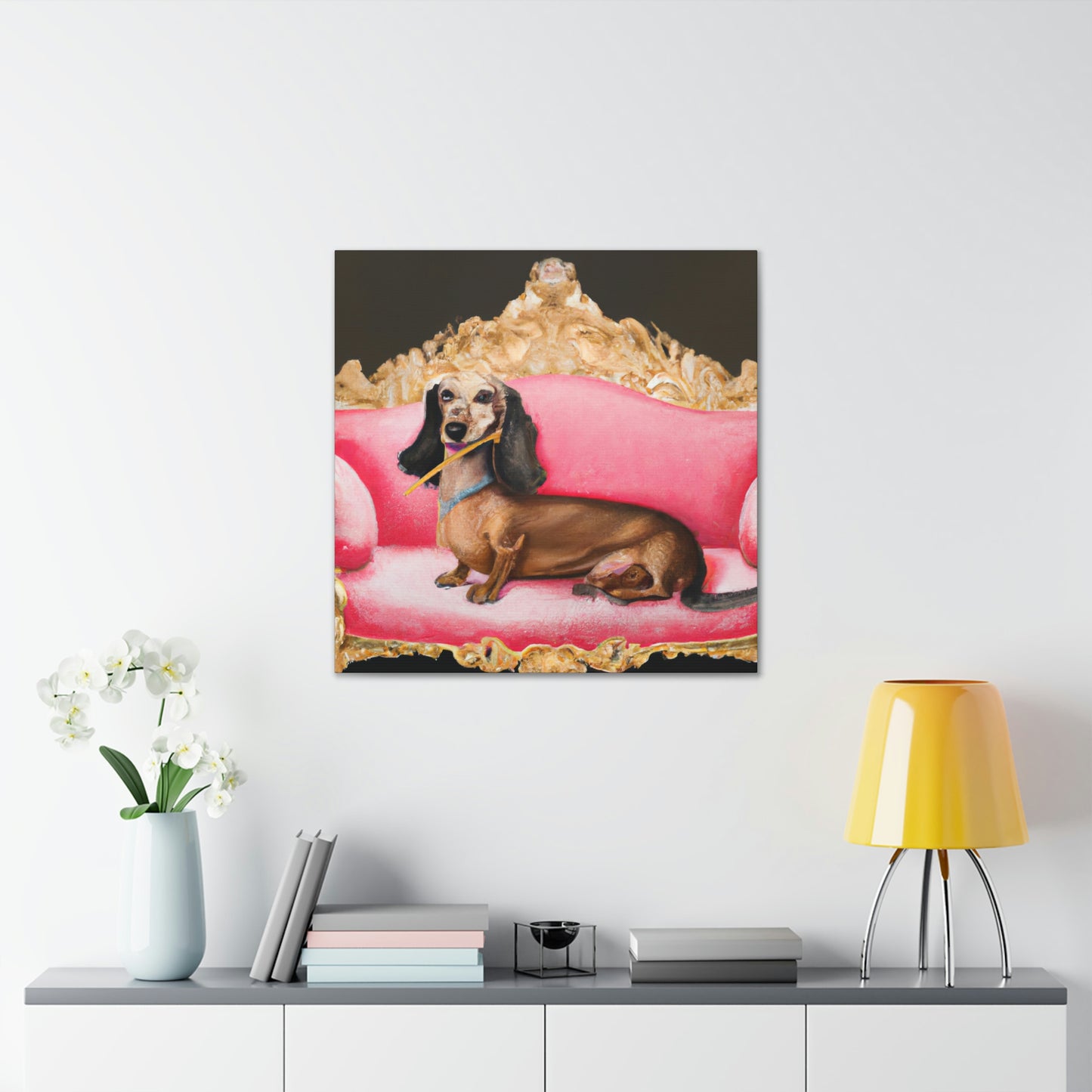 Dachshunds at Play - Canvas