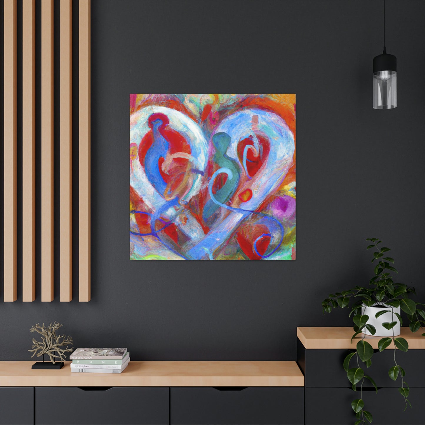 Twined Love Hearts - Canvas