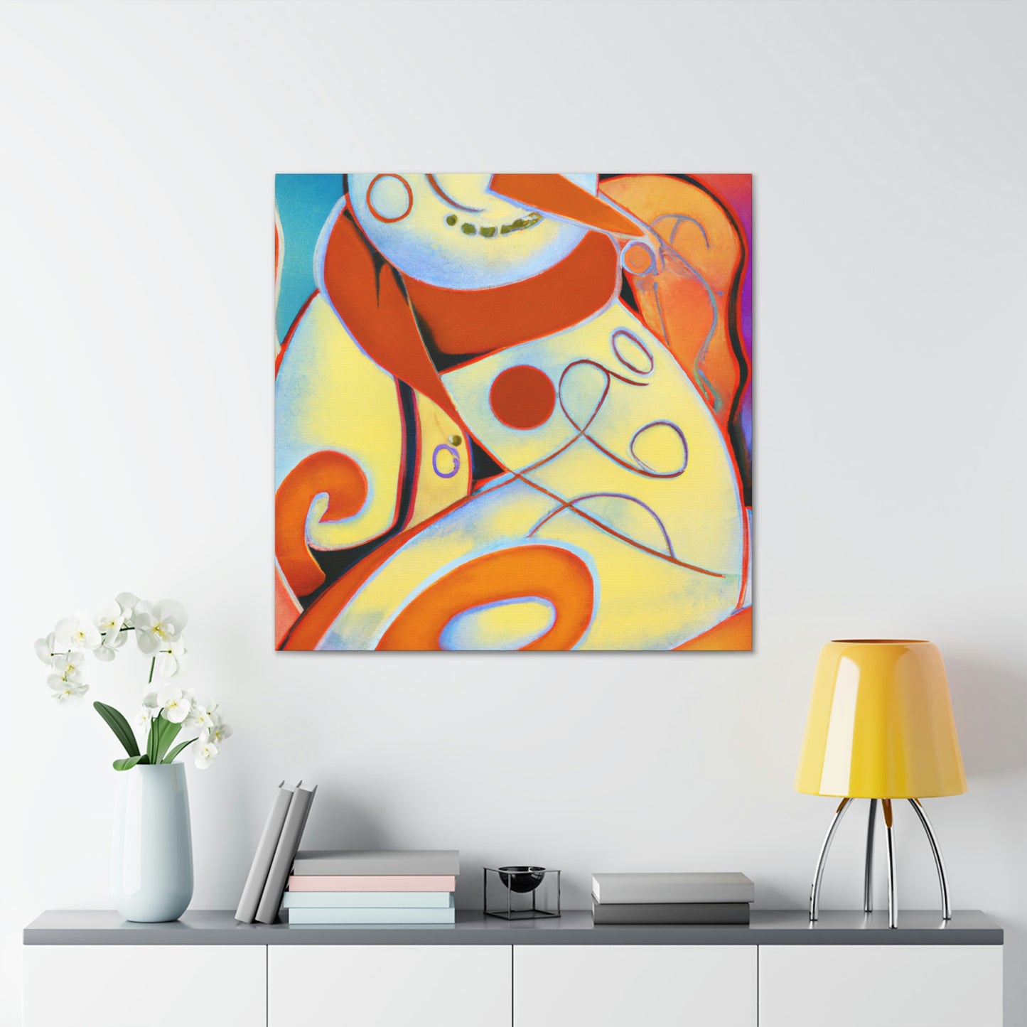 Snowy Art Deco Joy - Canvas