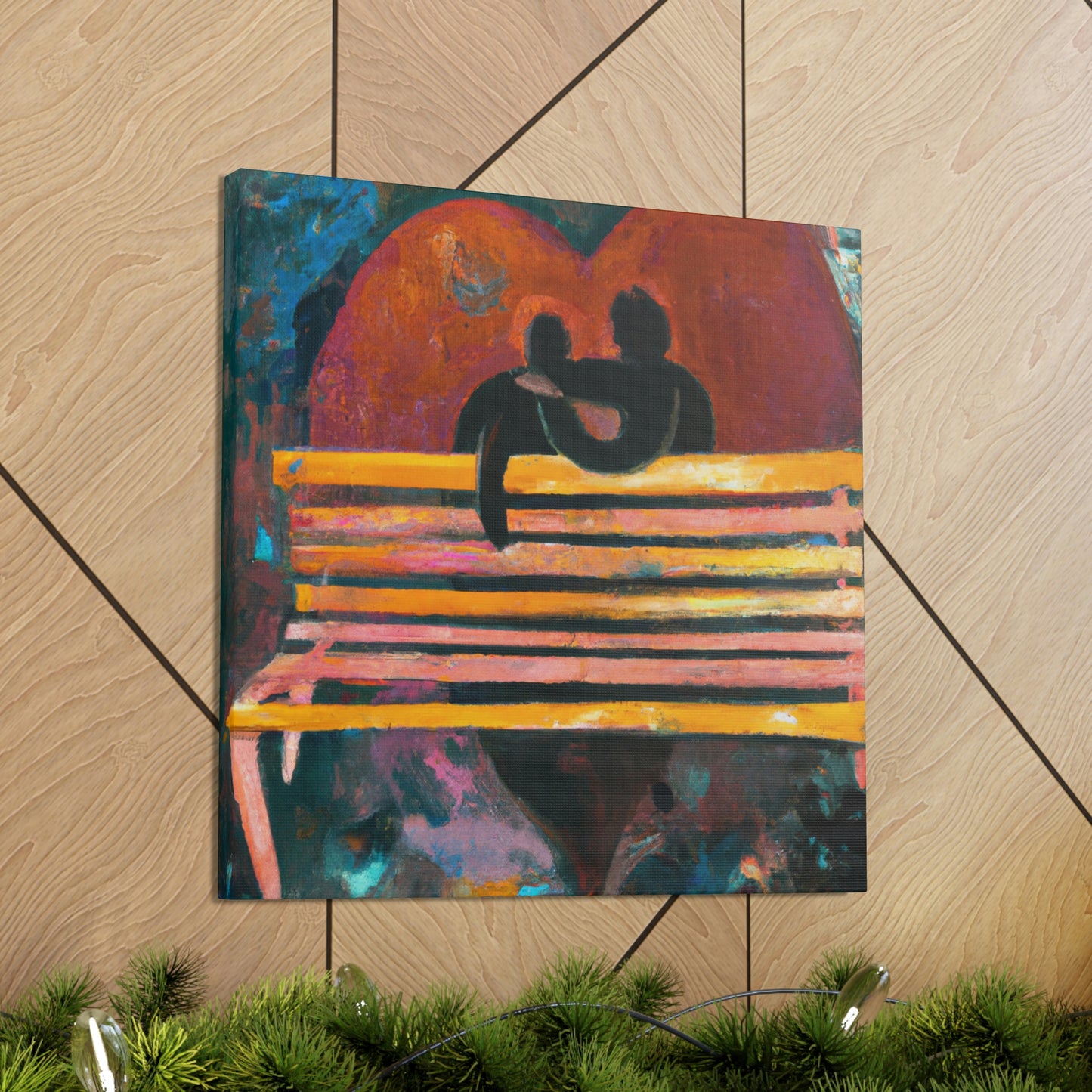 Love on a Bench - Canvas