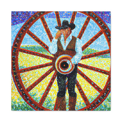 "Wheel of Time Pointillism" - Canvas