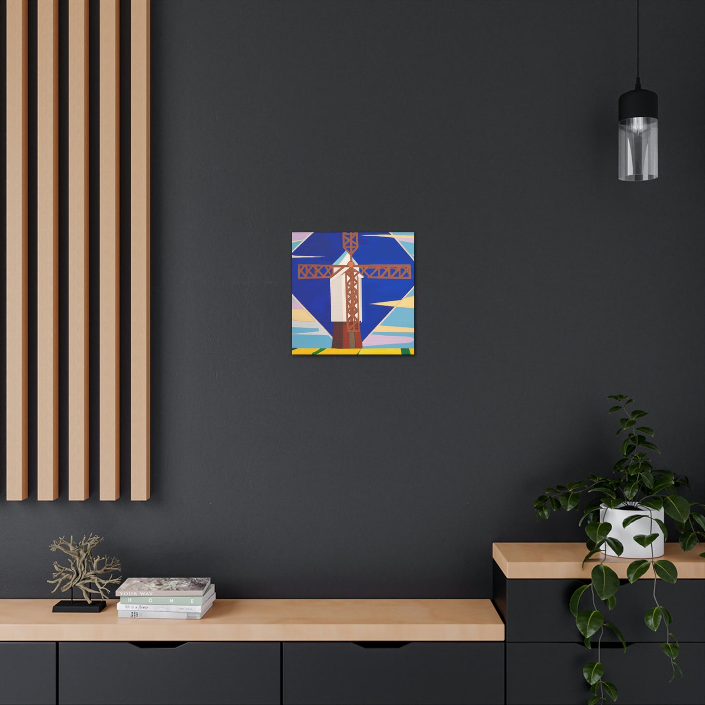 Windmill in Moonlight. - Canvas