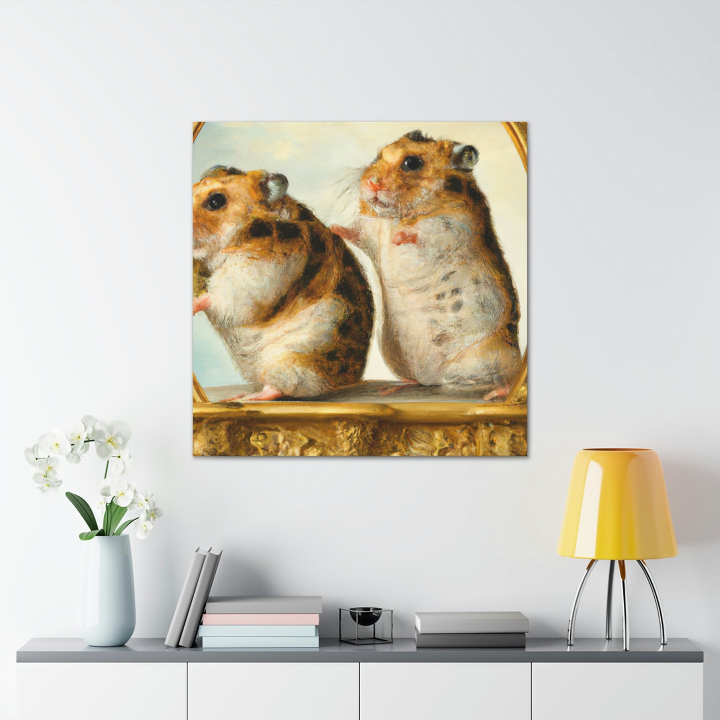 "Hamsters in Baroque". - Canvas