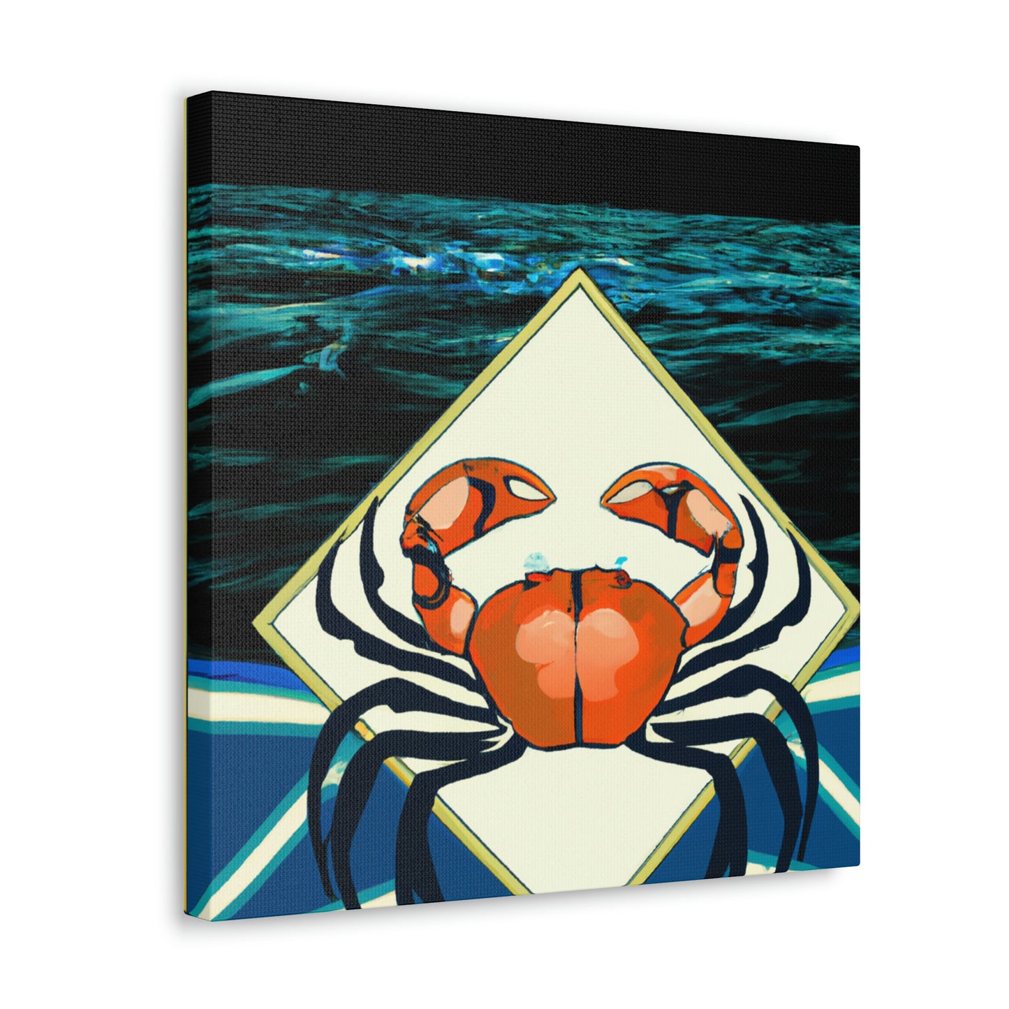 "Crab's Deco Dance" - Canvas