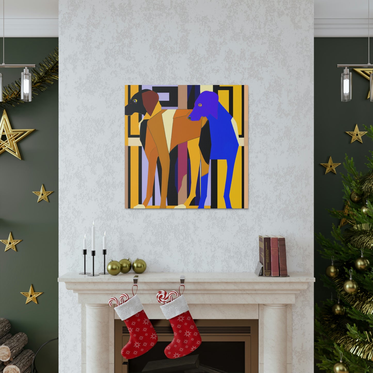 "Ridgeback with Art Deco" - Canvas