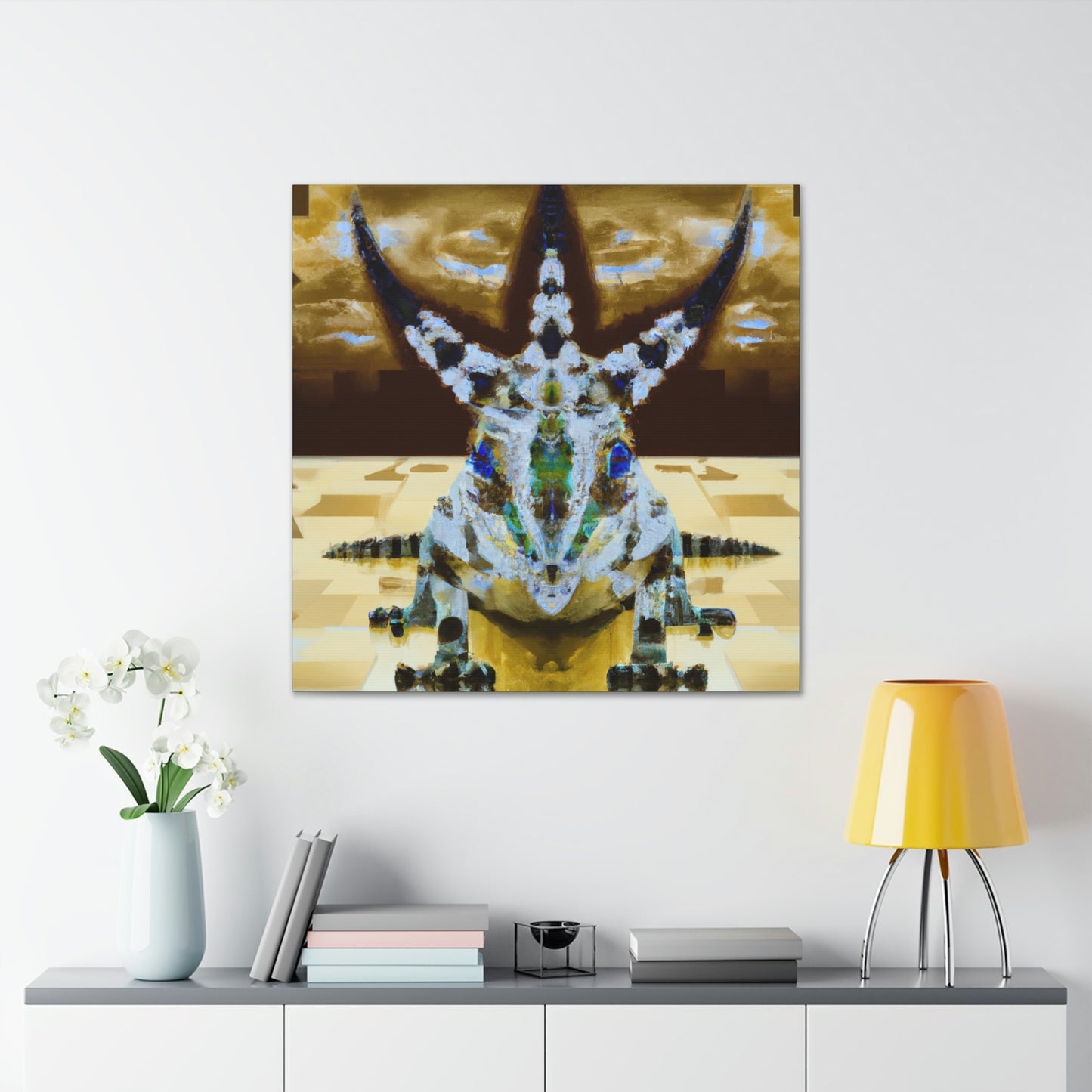 "Horned Lizard Dance Party" - Canvas