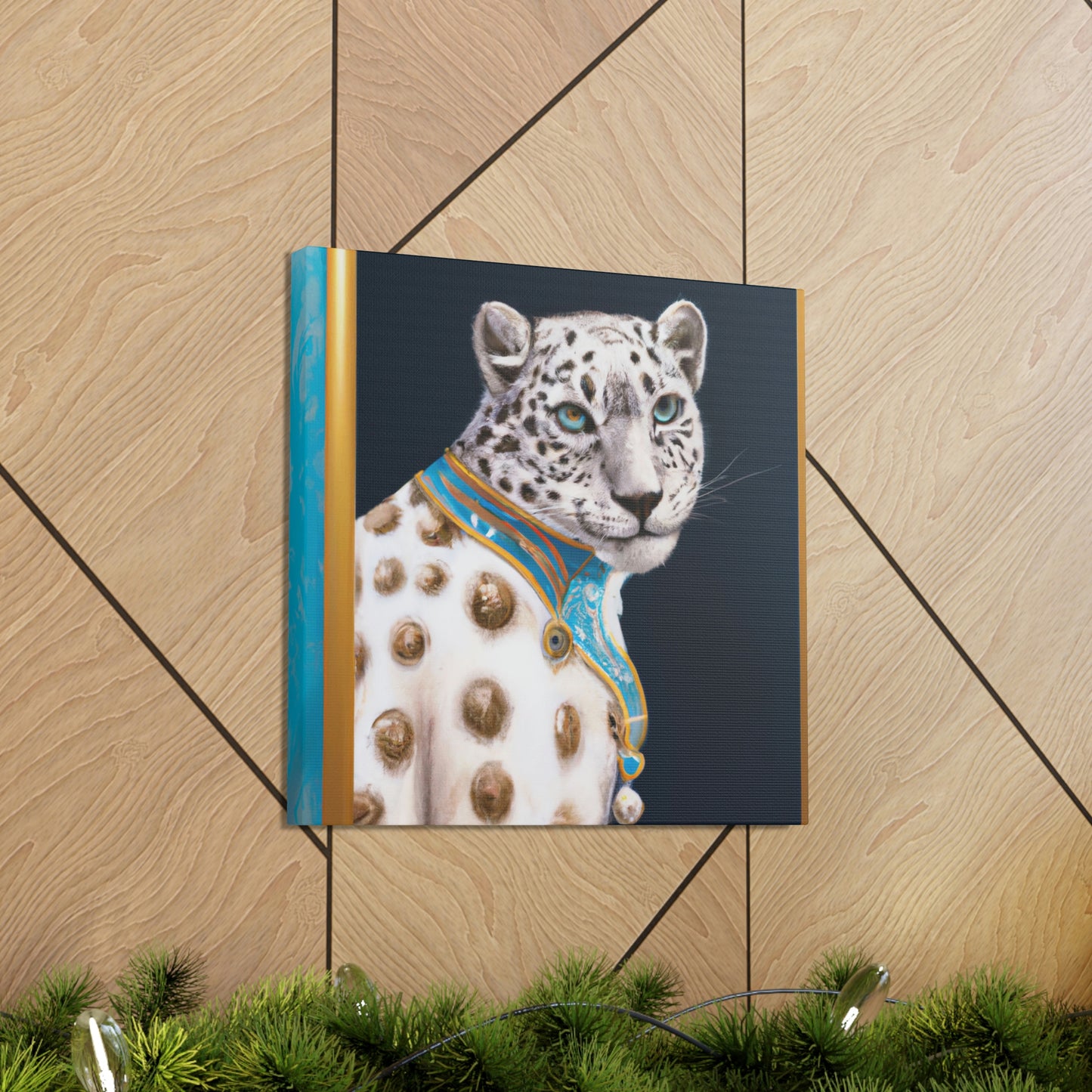 "Snow Leopard Sparkles Bright" - Canvas