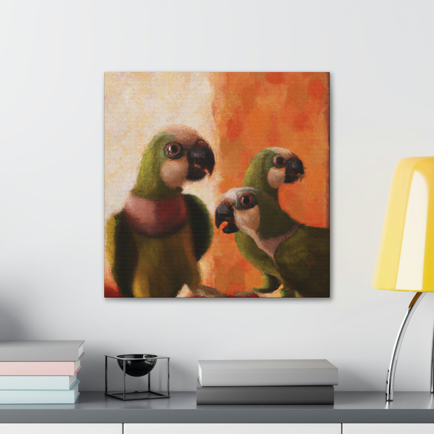 Parrots Take Flight - Canvas