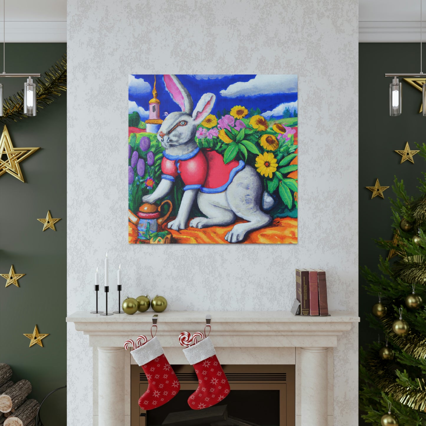 Rabbit in Baroque Style - Canvas