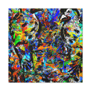 "African Greys in Flight" - Canvas