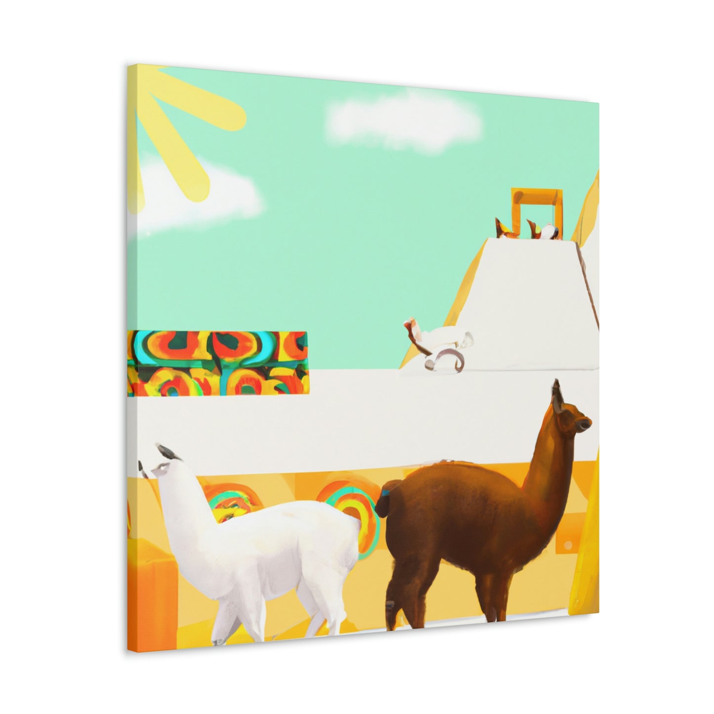 Llama in Art Deco - Canvas