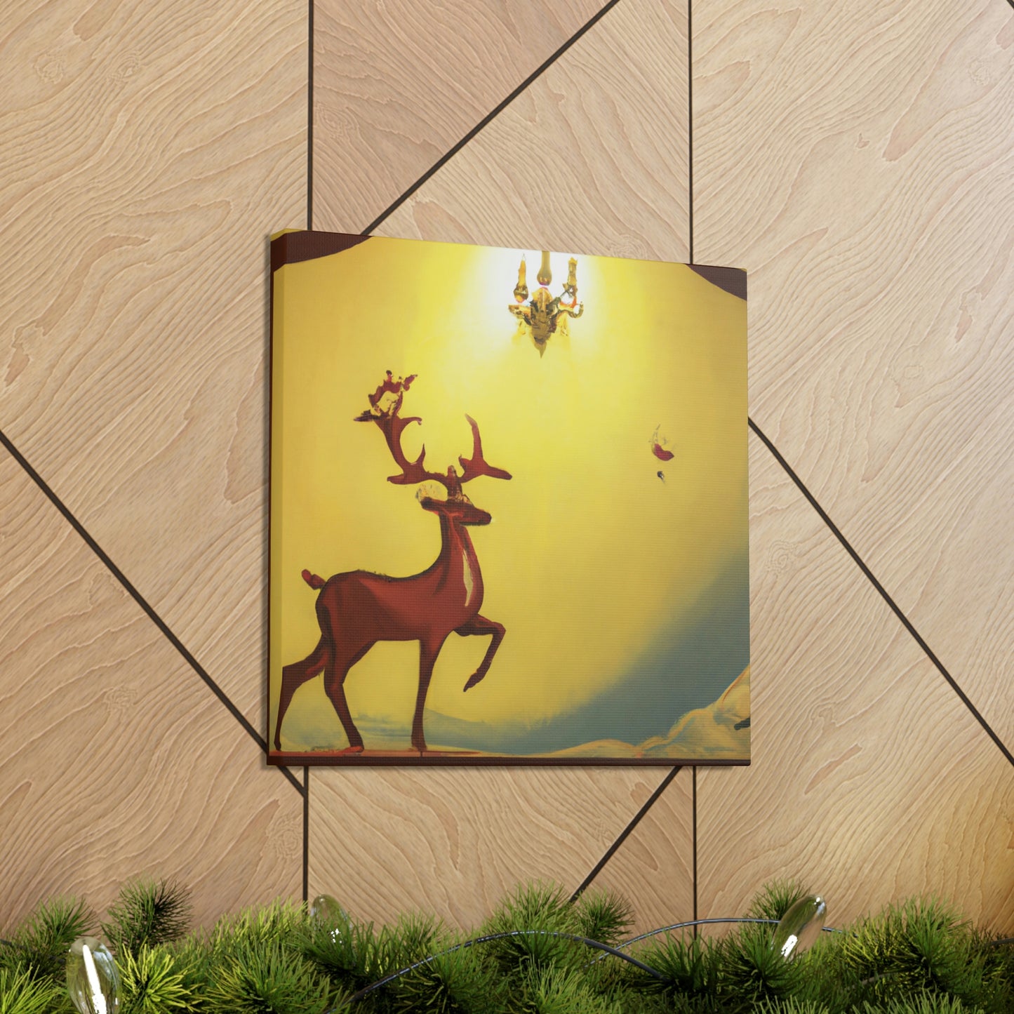 "Reindeer Art Deco" - Canvas