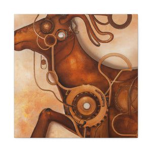 Elk in Steampunk Times - Canvas