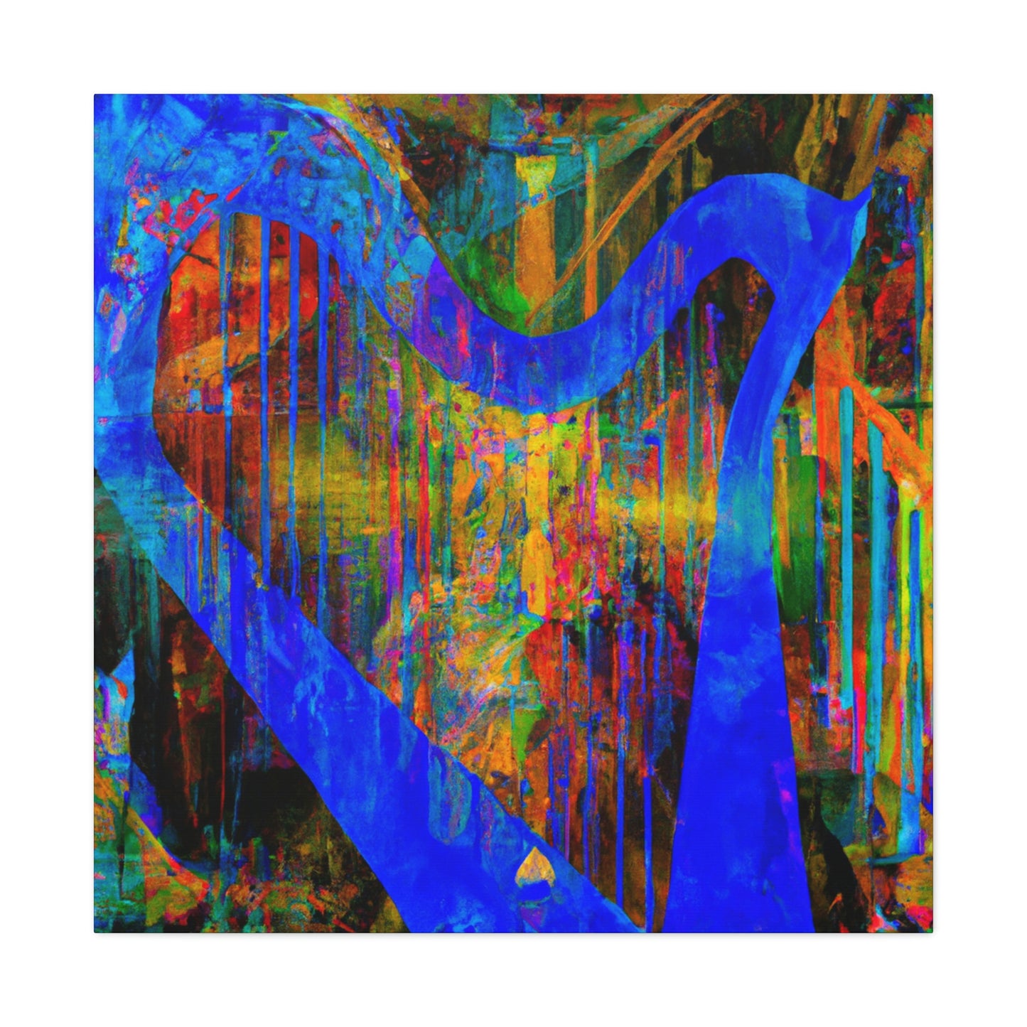 Harp in Expressionism - Canvas