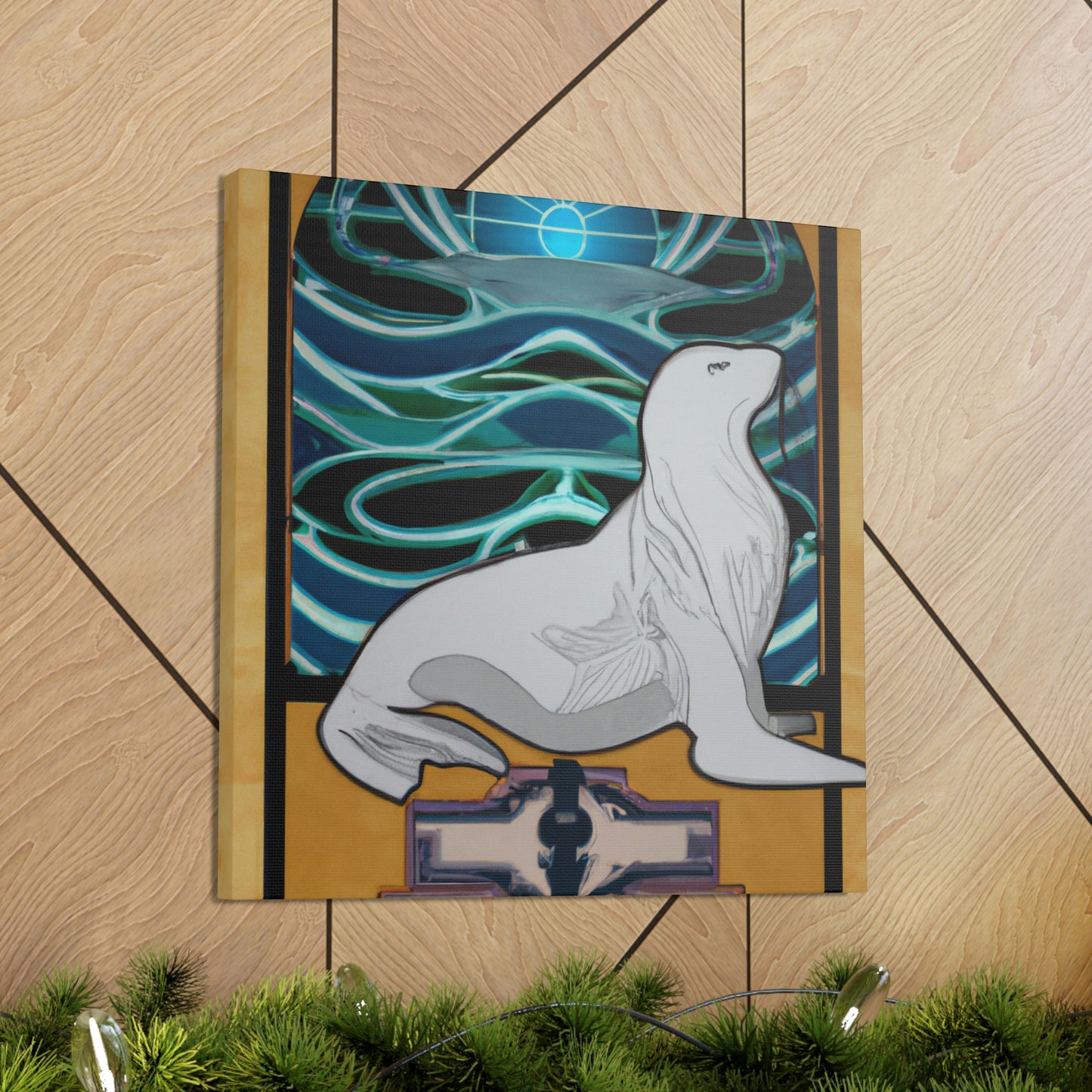 "Sleek Lion of Sea" - Canvas