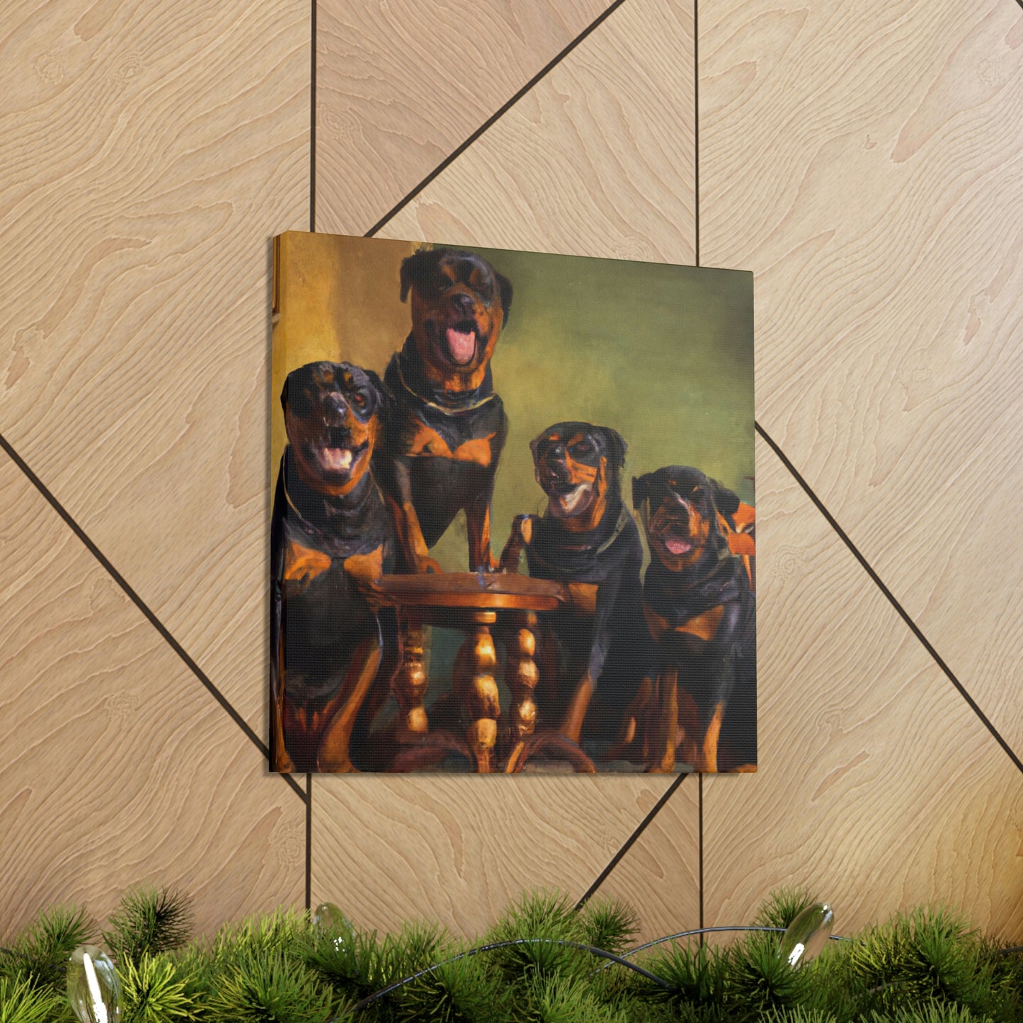 A Rottweiler's Regard - Canvas