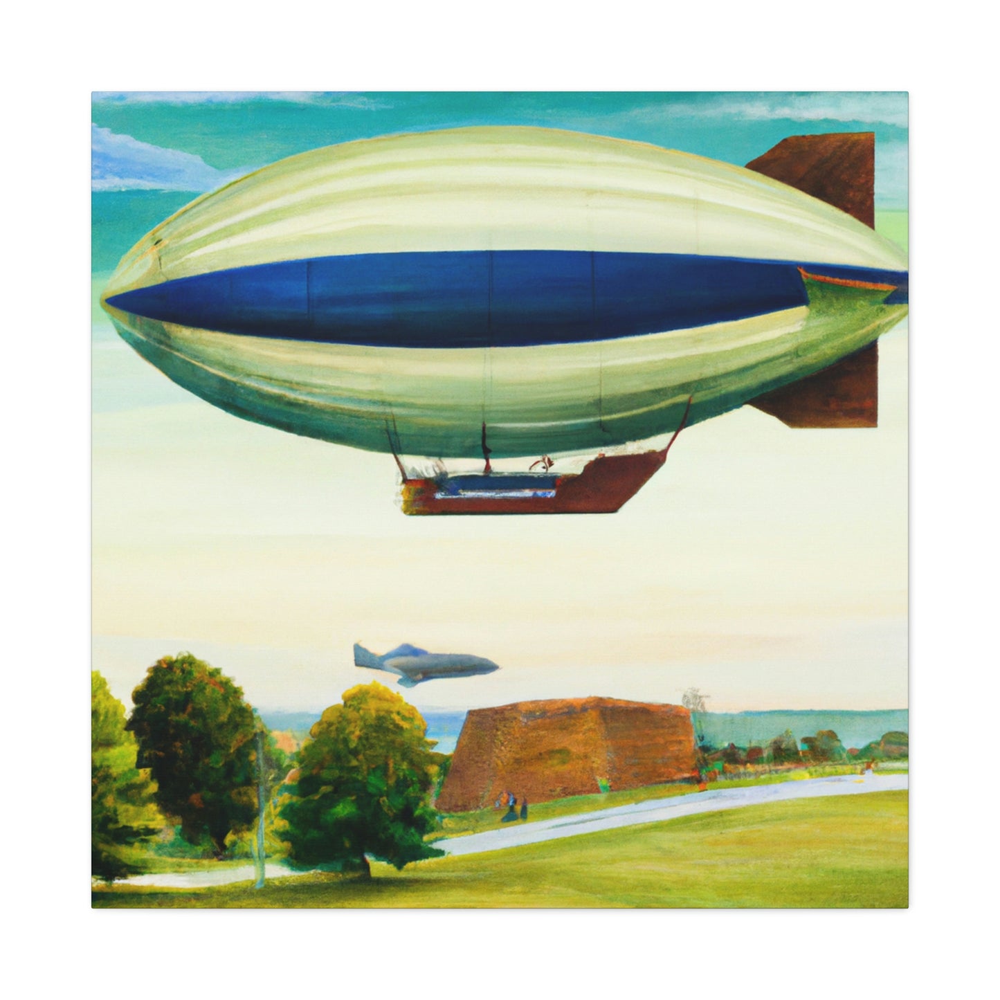 "Blimp in the Sky" - Canvas