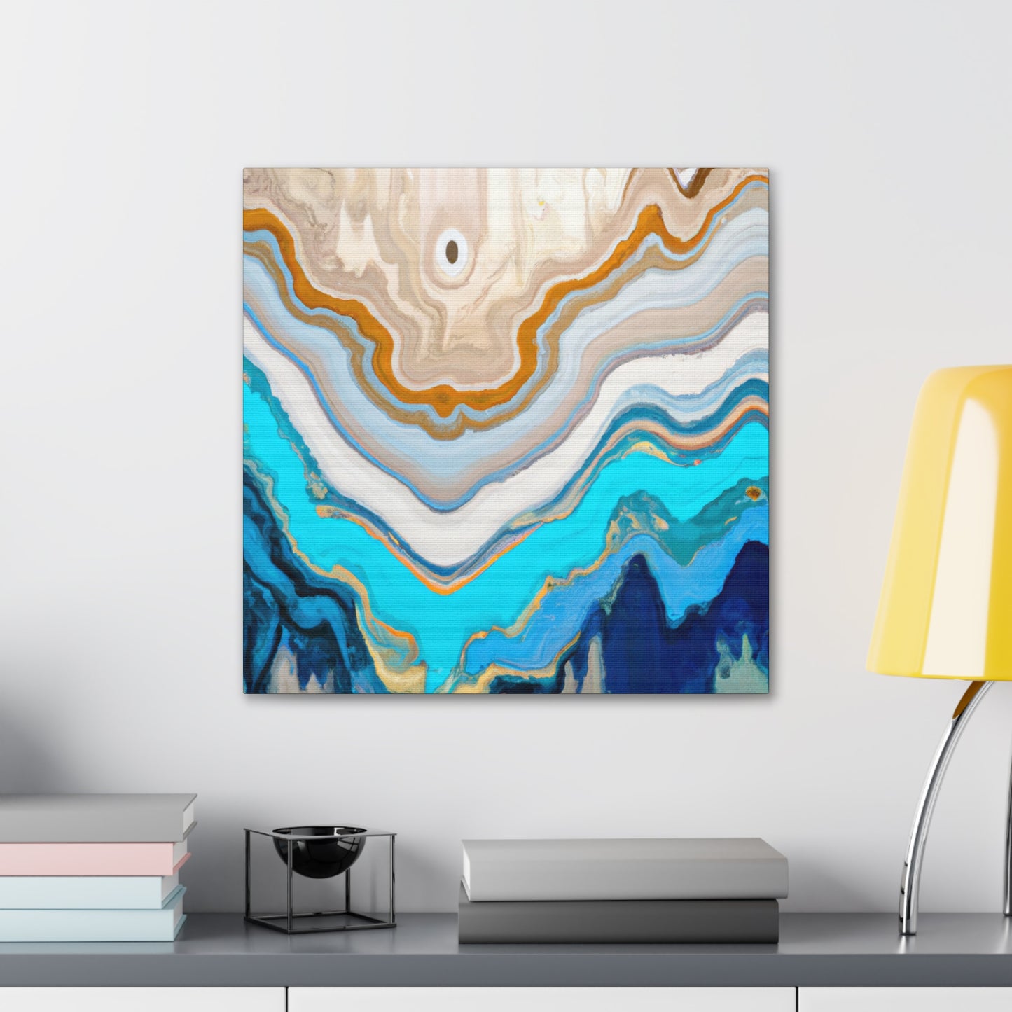 "Vibrant Sound Waves Dance" - Canvas