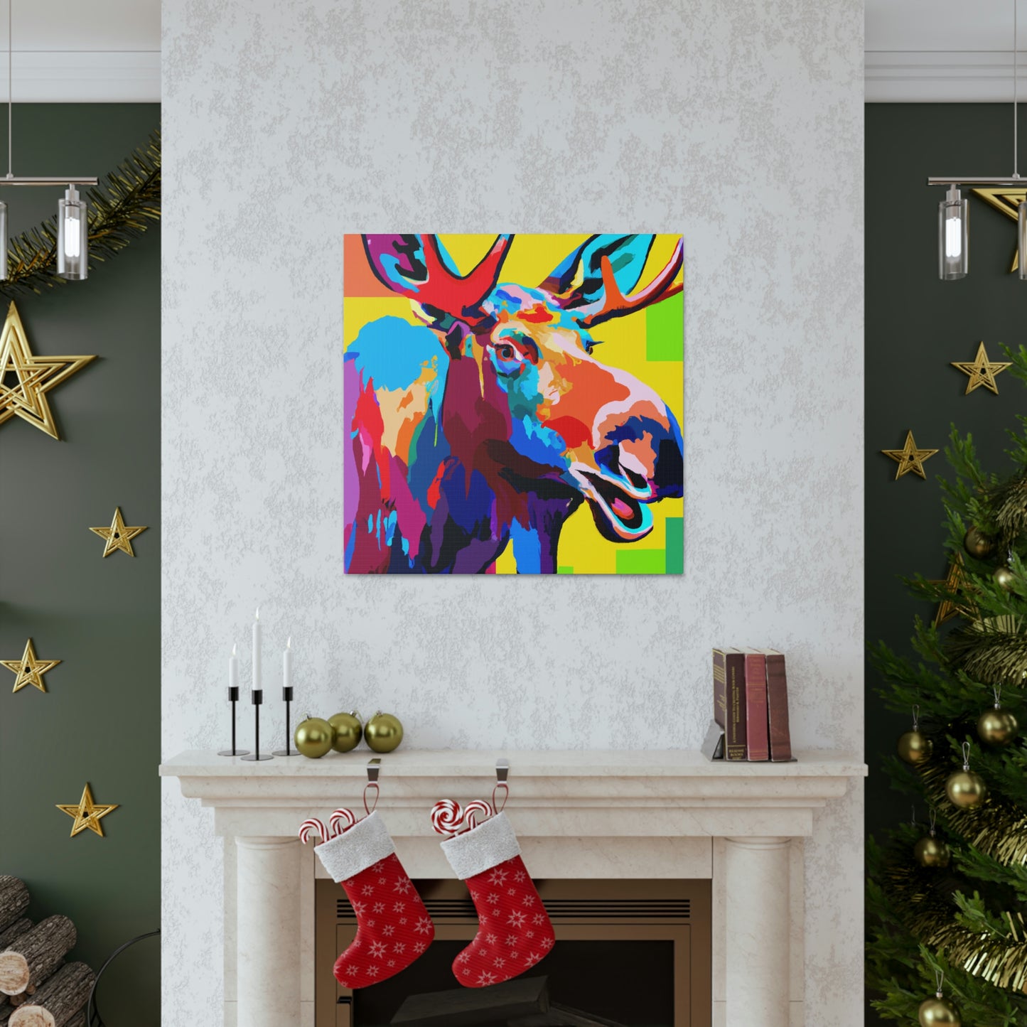 "Moose in Pop Art" - Canvas