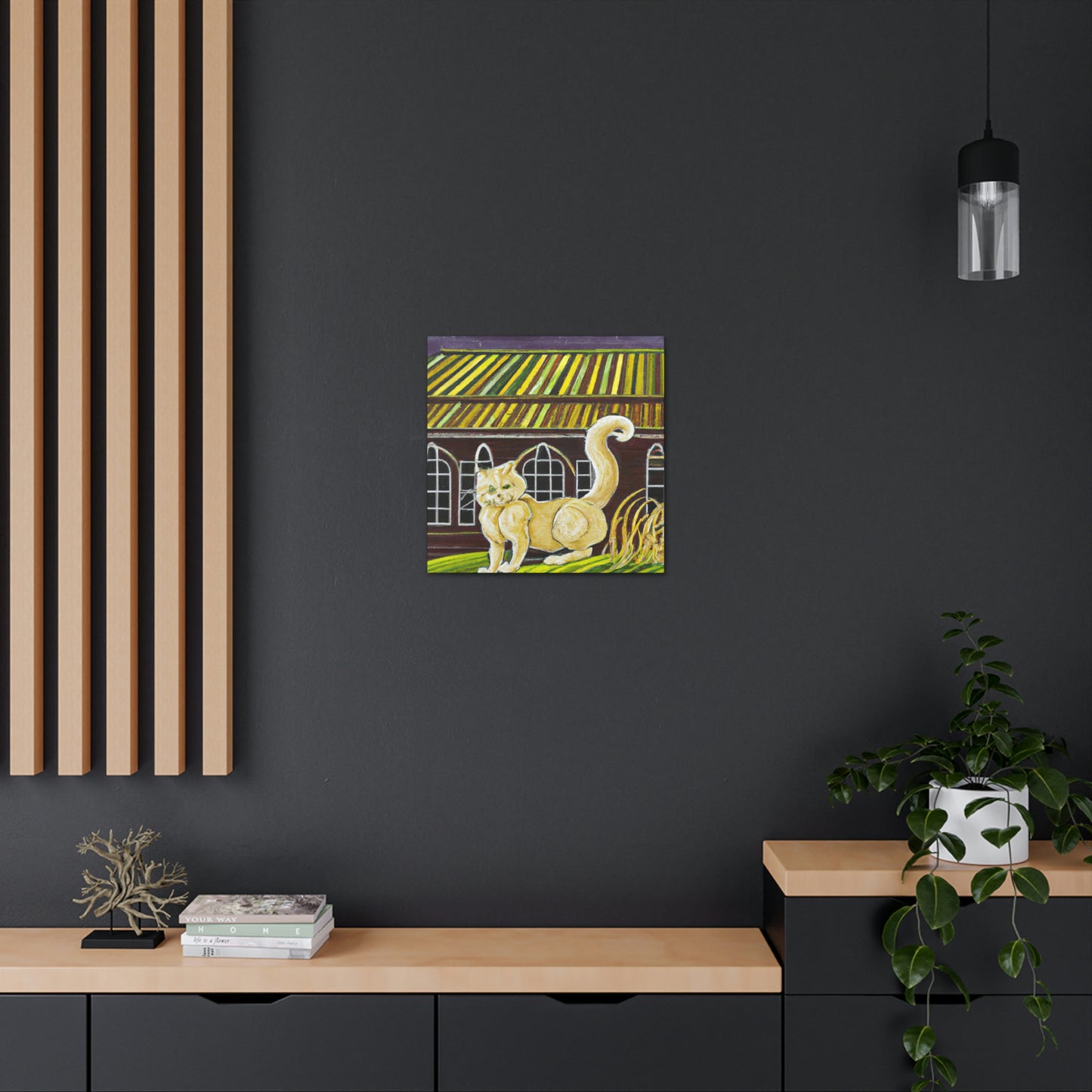 "A Barn Cat Dreaming" - Canvas