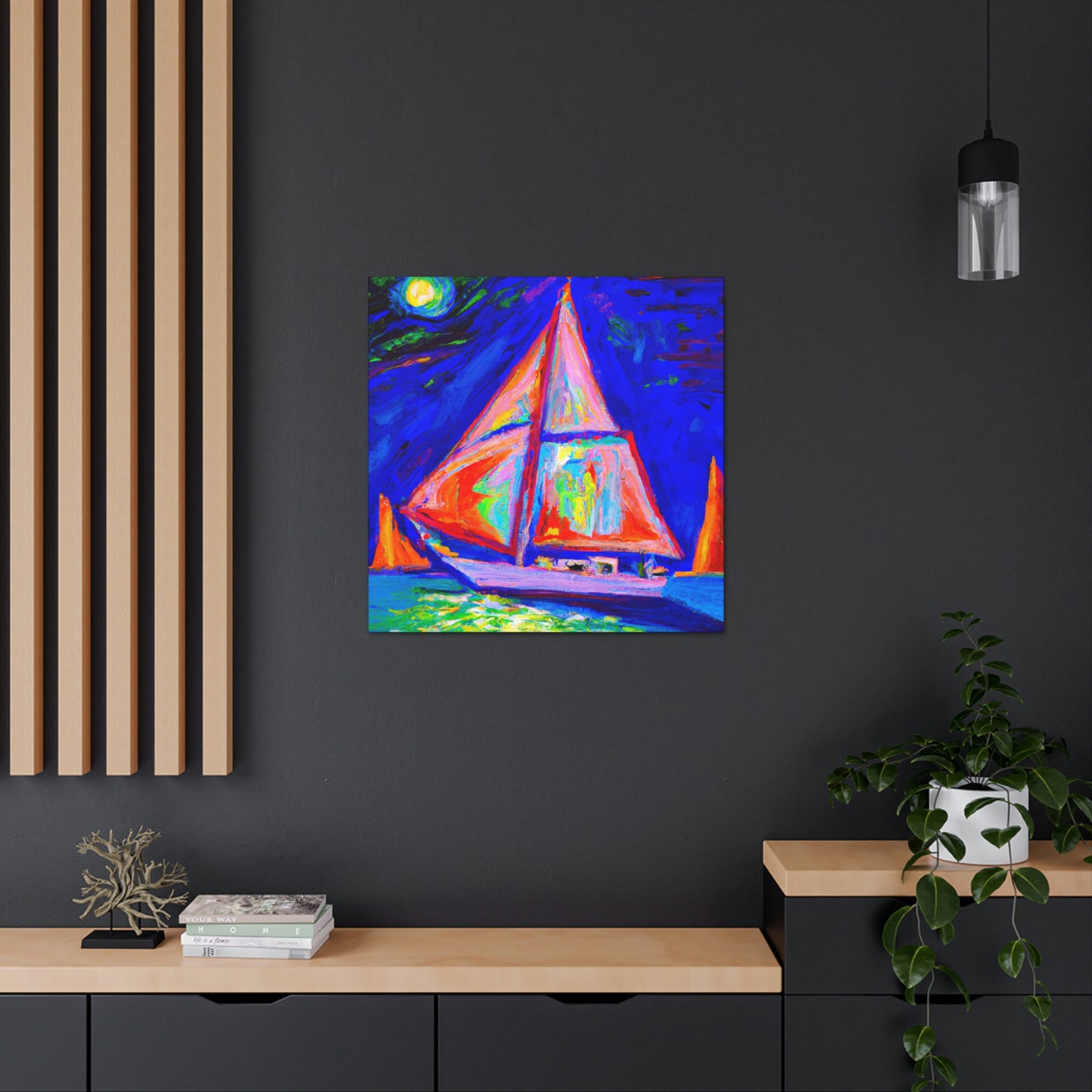 "Yacht in Expressionism" - Canvas