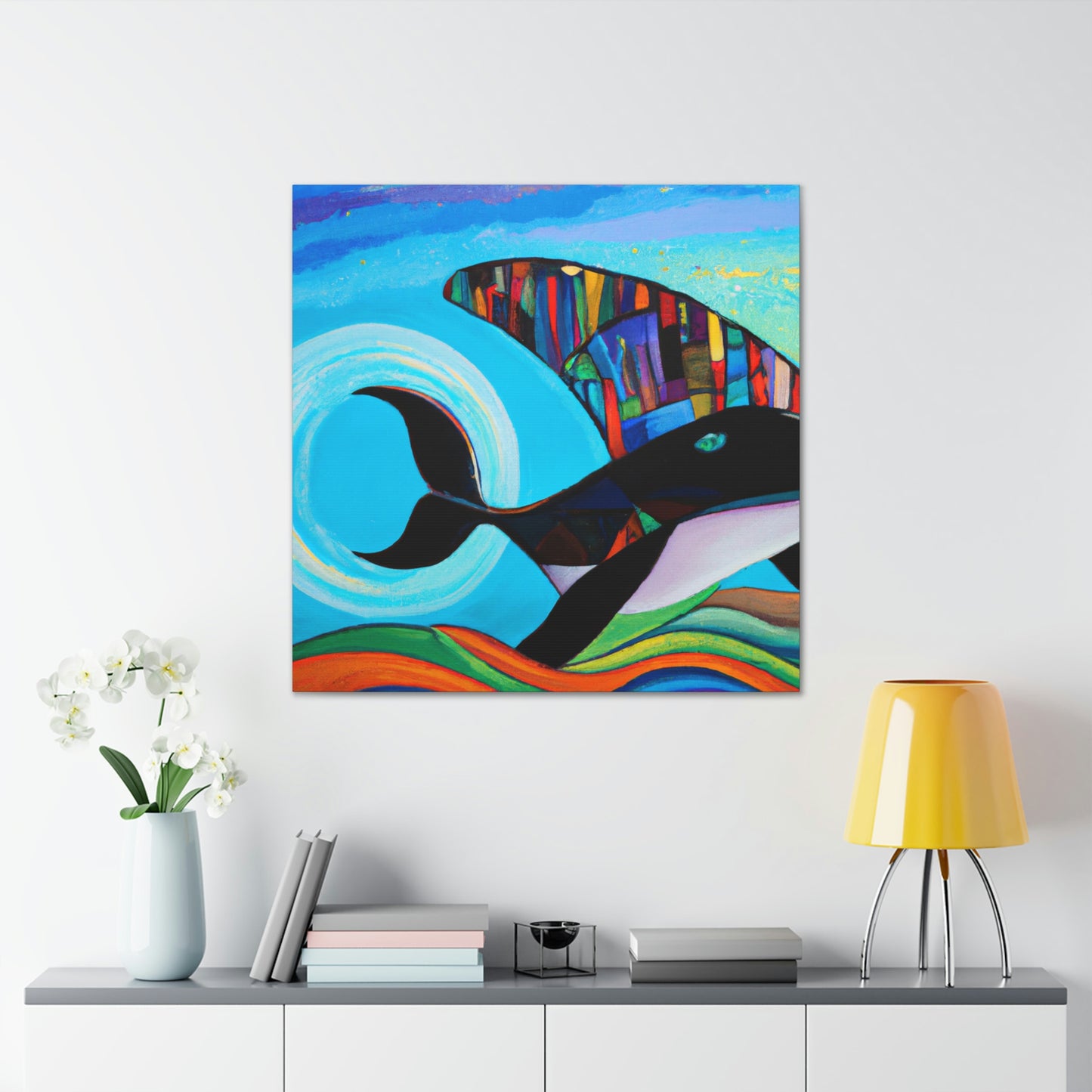 "Whaling in Art Deco" - Canvas