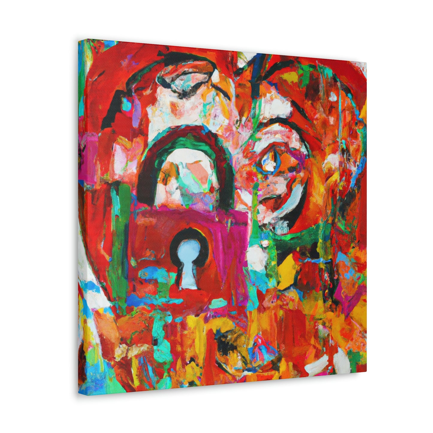 Love Lock in Paint. - Canvas