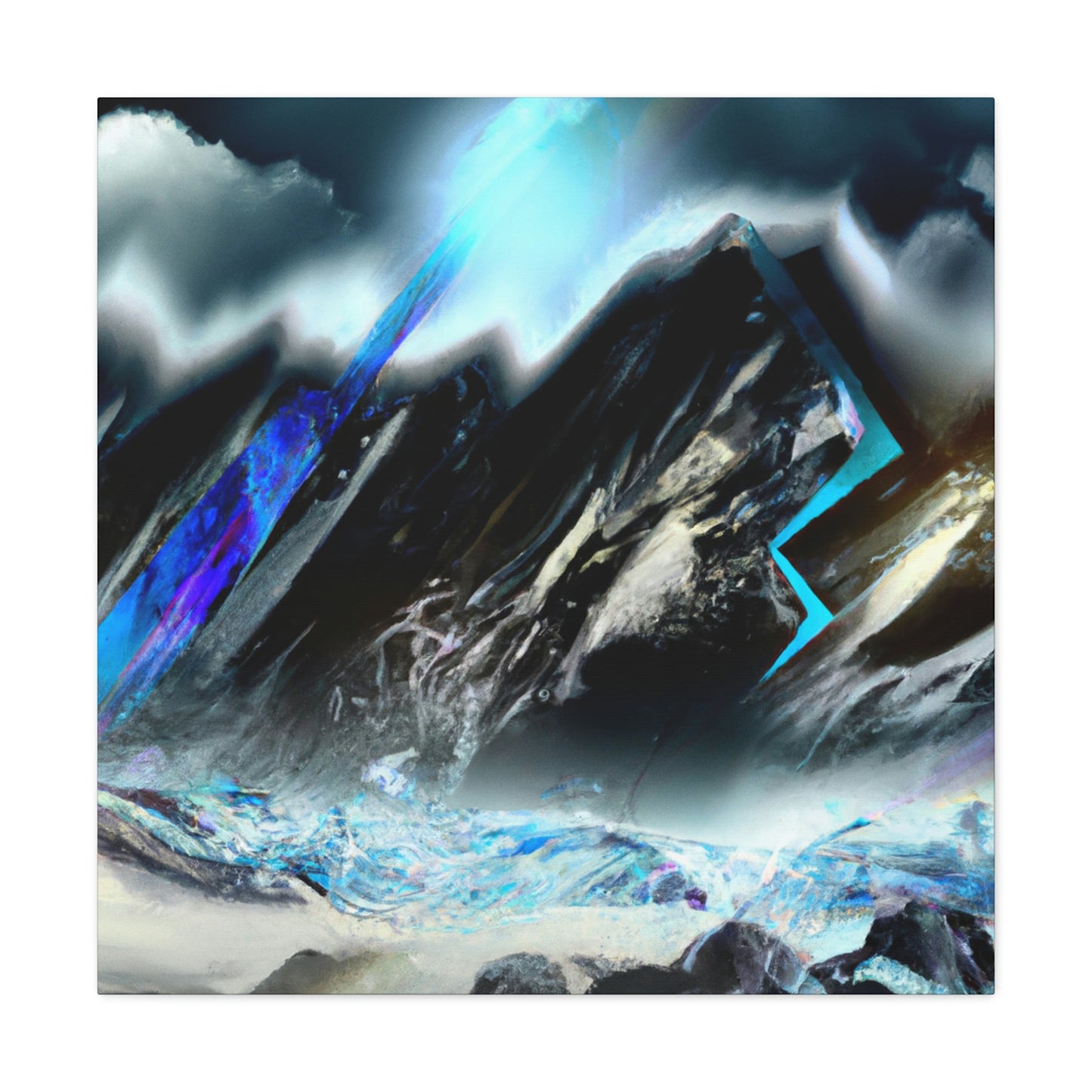 Snowy Mountain Majesty - Canvas