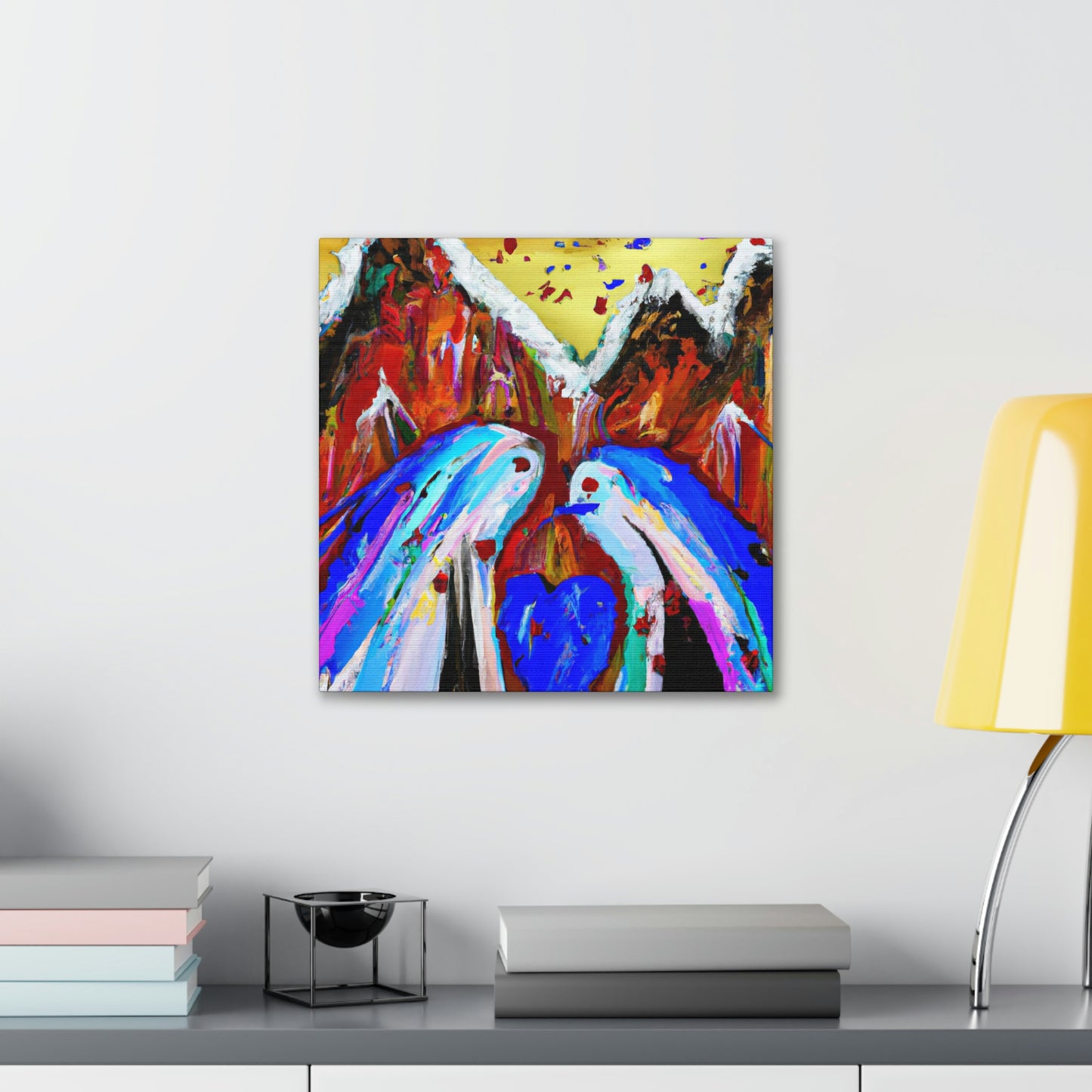 Love and Mountains Together - Canvas