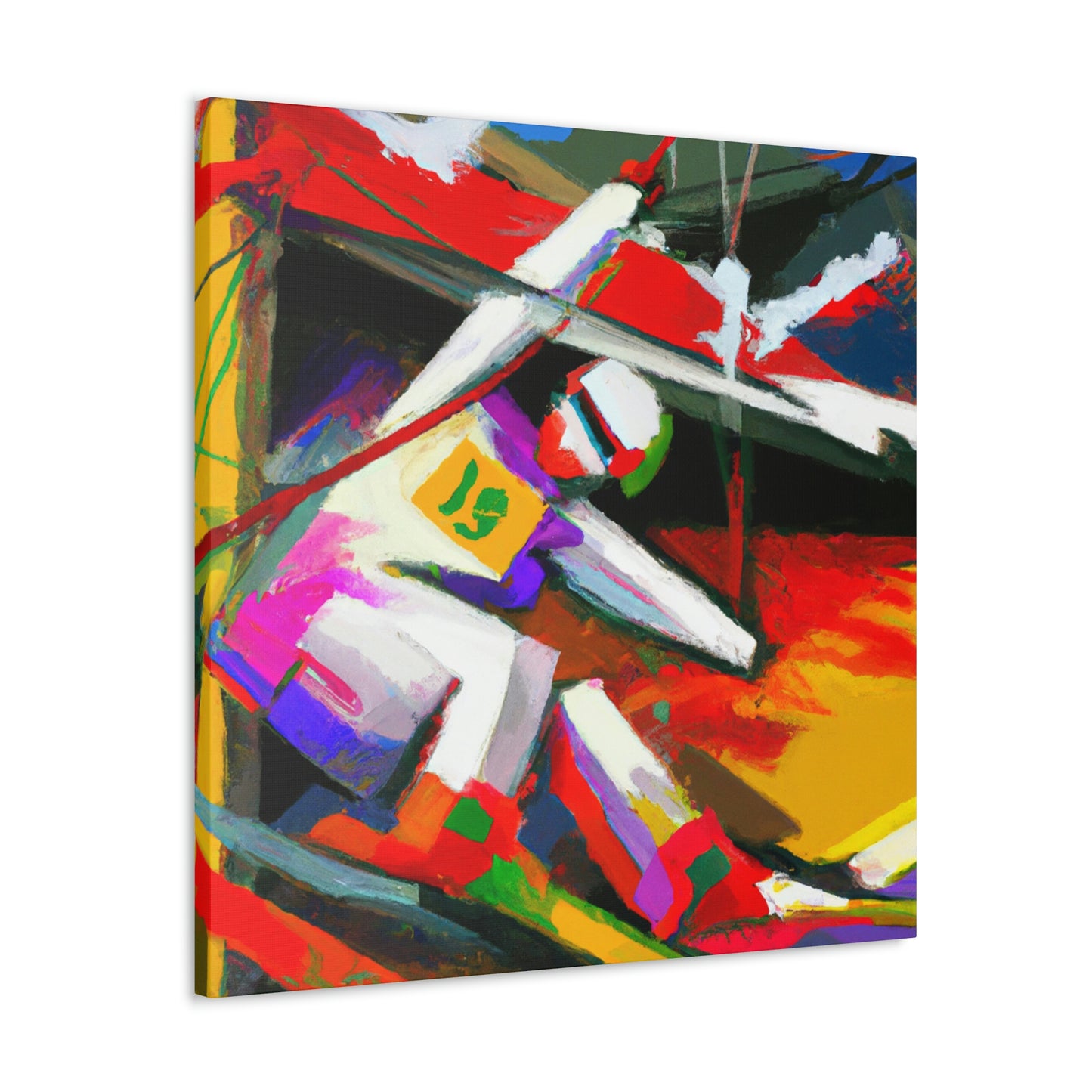 Skiing in Expressionism - Canvas