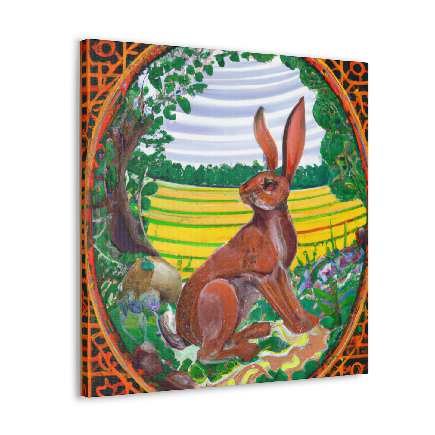 Rabbit in Art Nouveau - Canvas