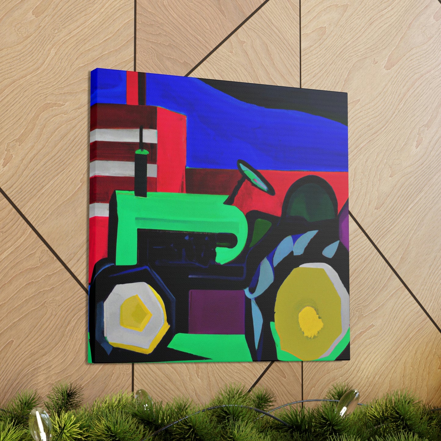 "Tractor Reimagined Deco" - Canvas