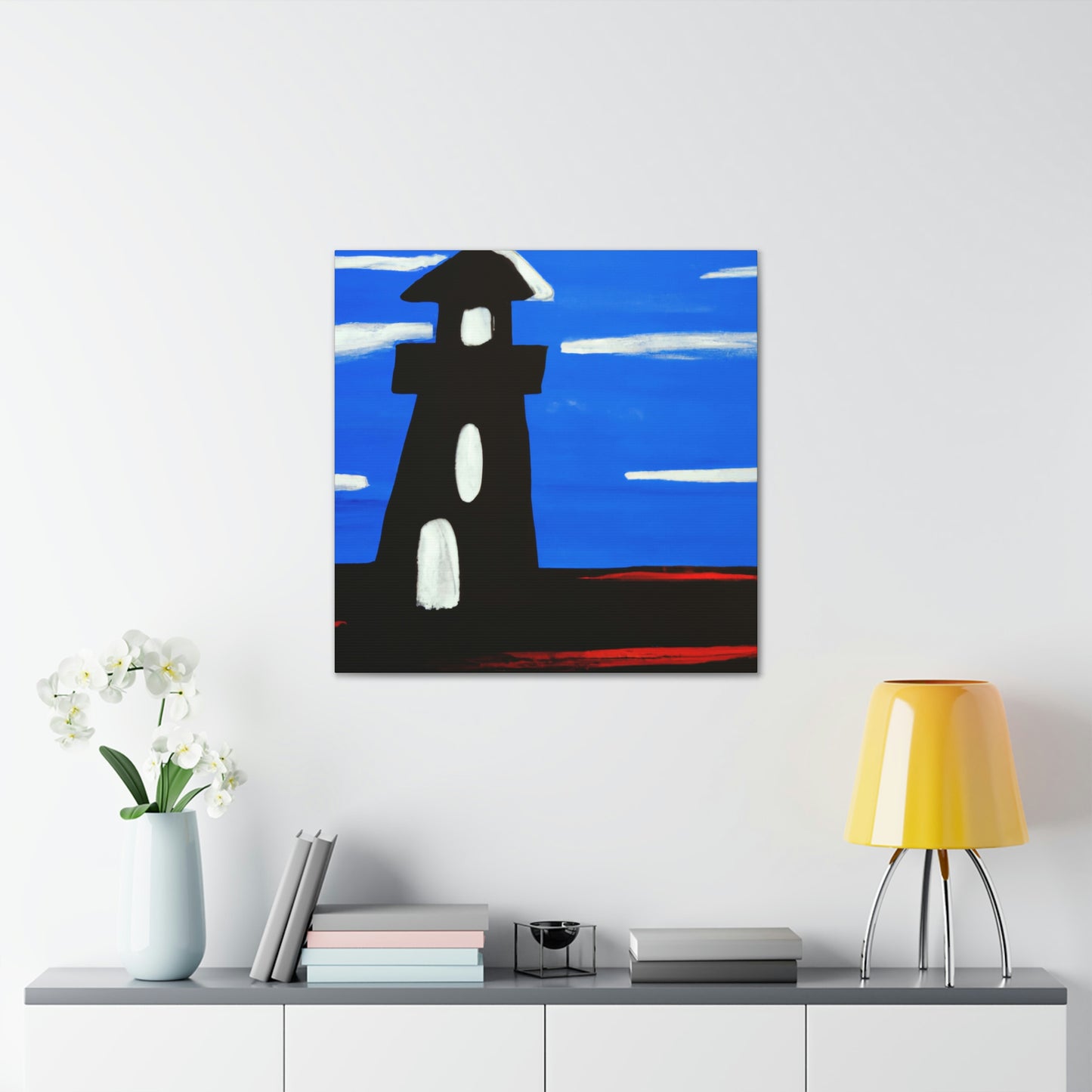 "Lighthouse in Monochrome" - Canvas