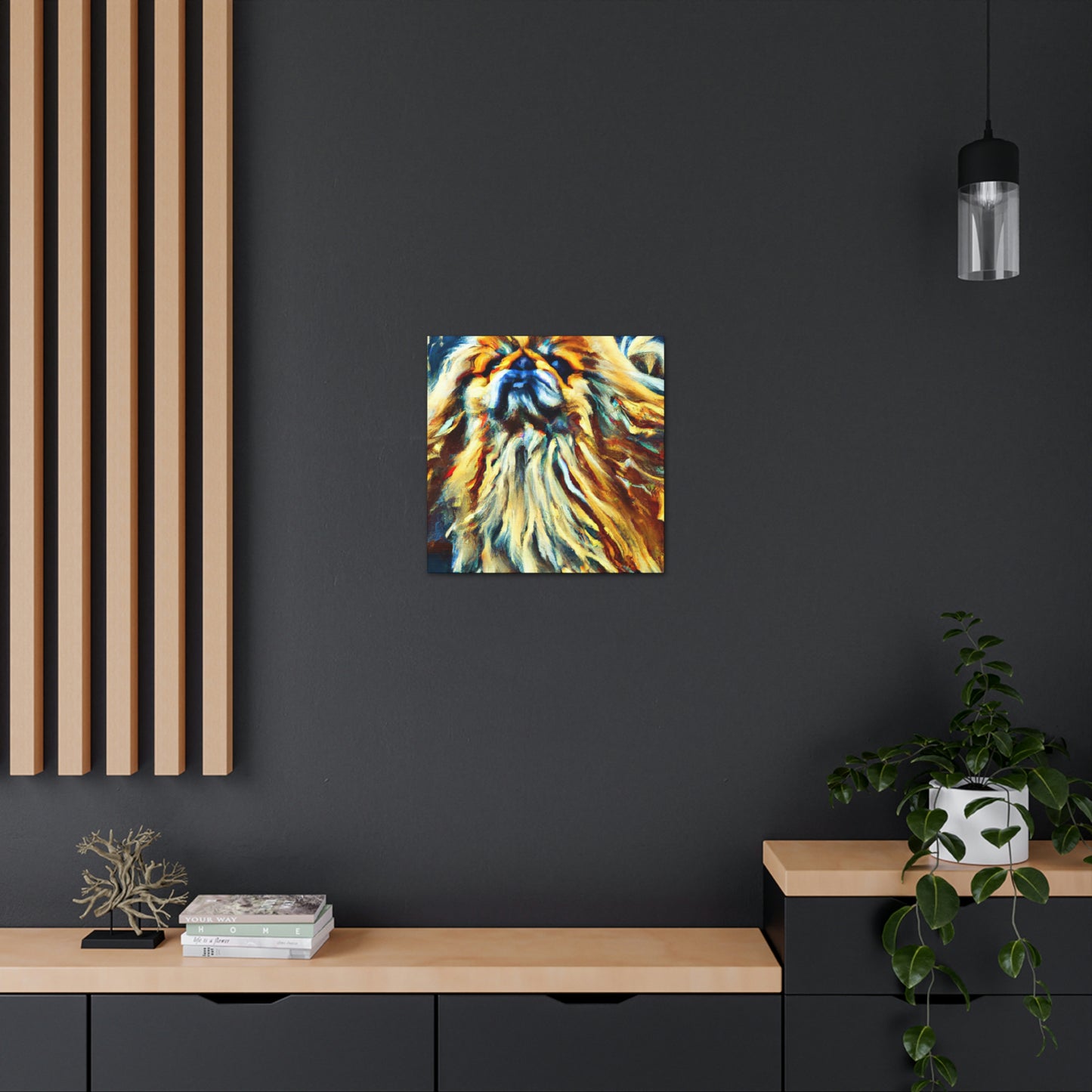 "Pekingese in Twilight" - Canvas