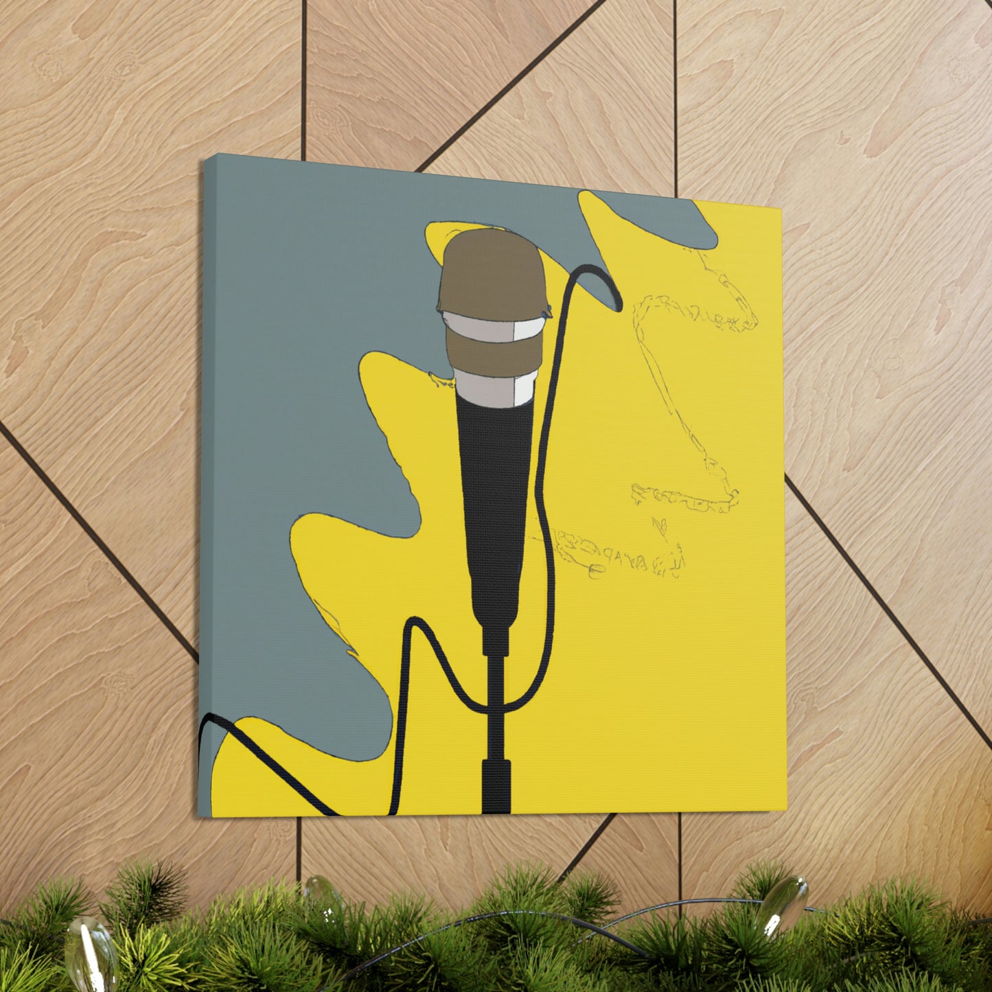 "Microphone Minimalism". - Canvas