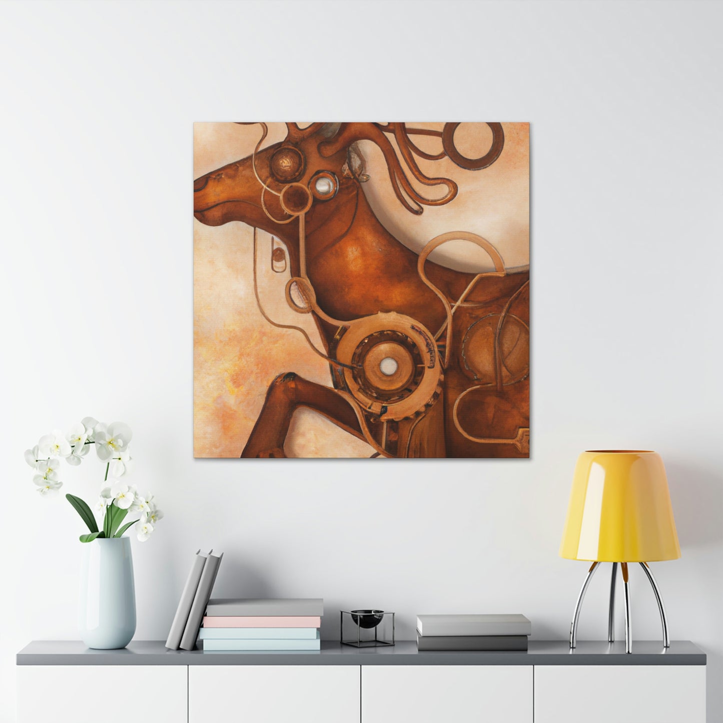 Elk in Steampunk Times - Canvas