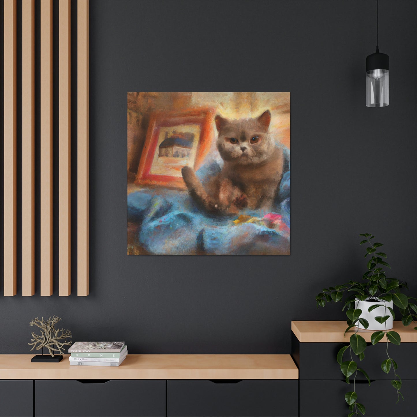 Feline Devotion Surreal - Canvas