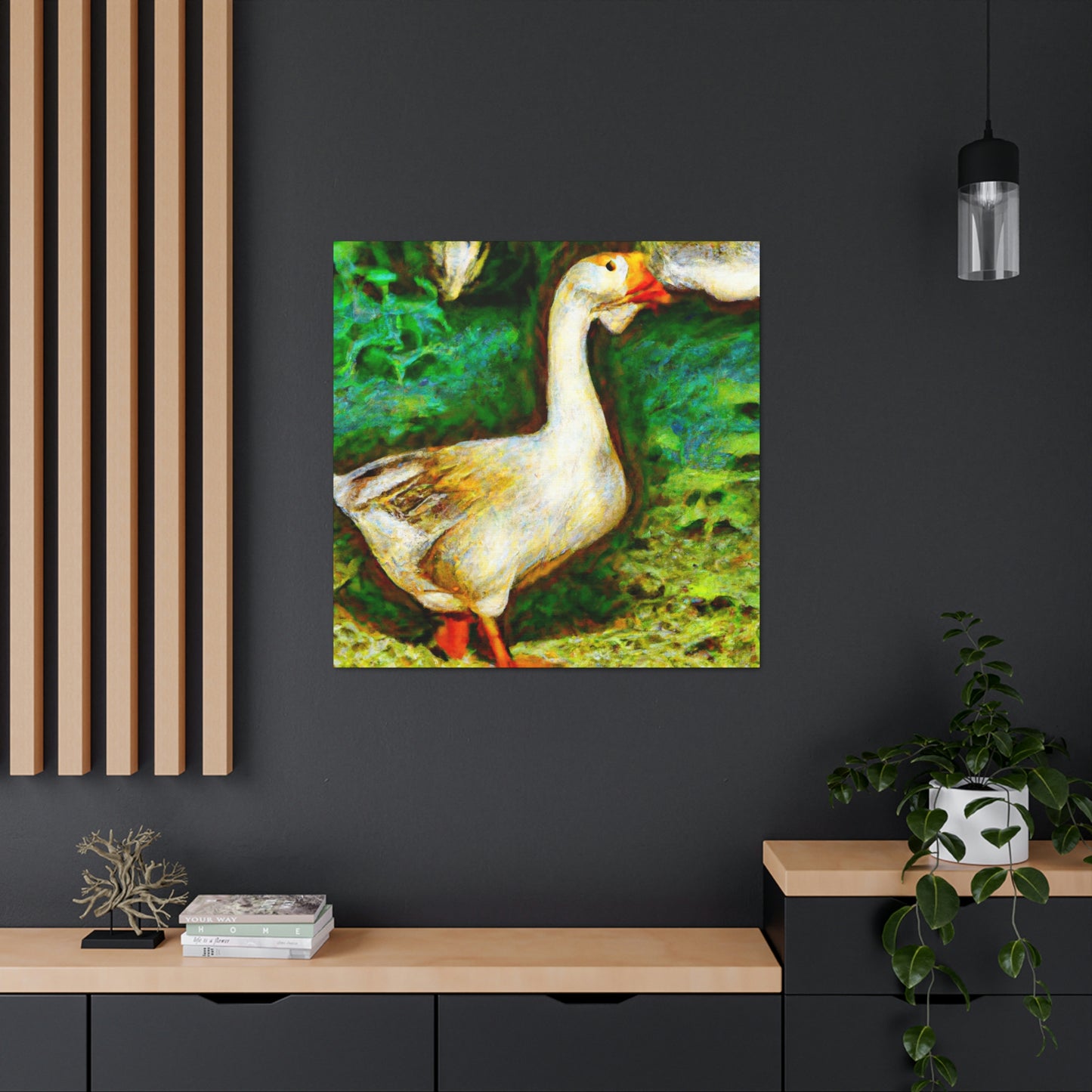 "Goose in Flight Impression" - Canvas