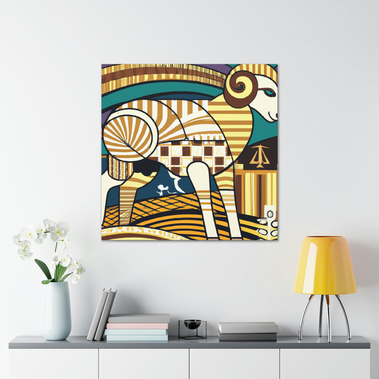 Lamb in Art Deco - Canvas