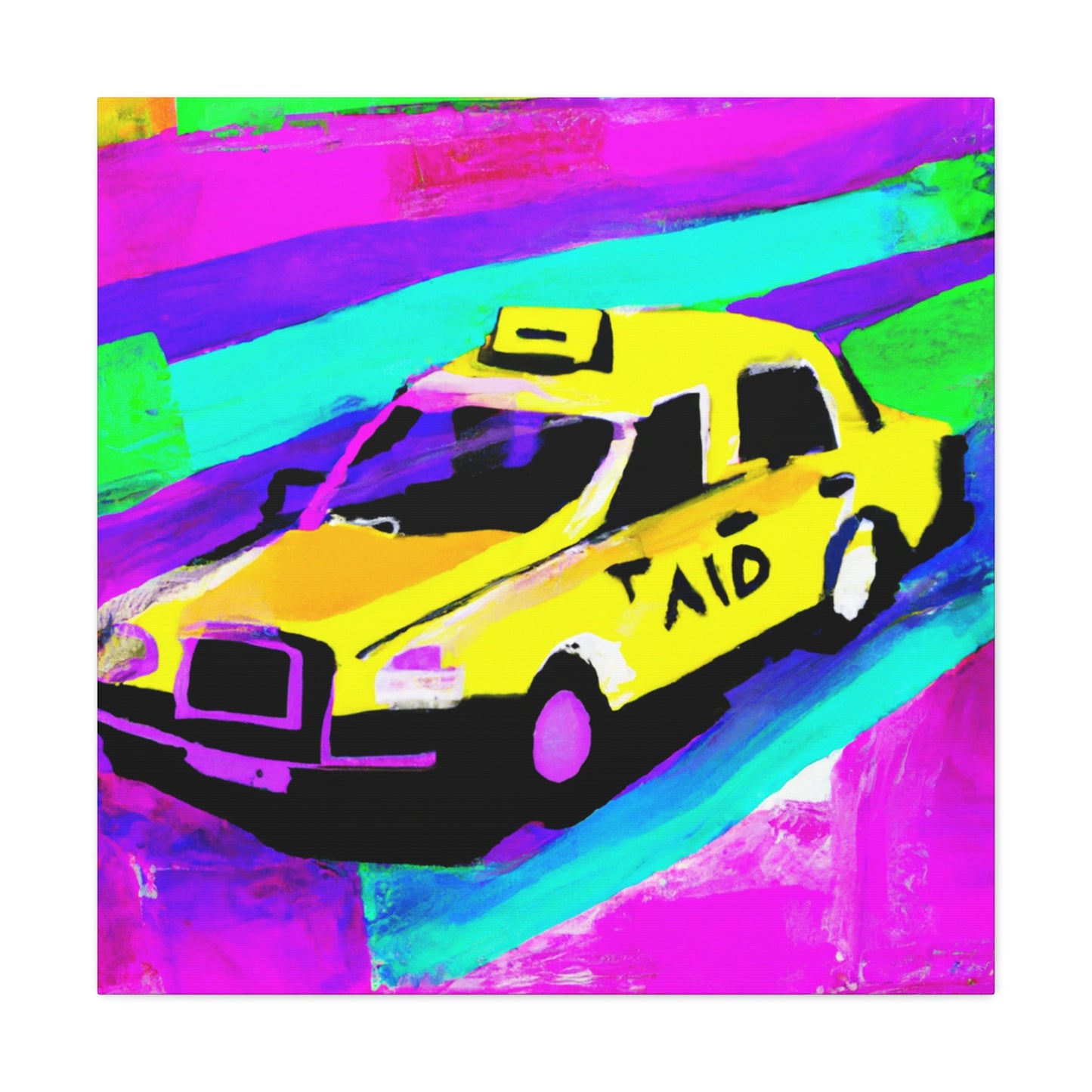 "Ride in Yellow Taxi" - Canvas