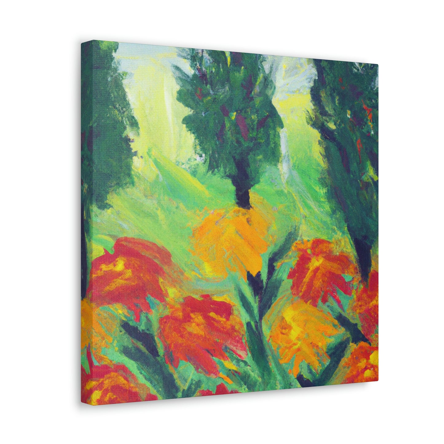 Marigolds in Expressionism - Canvas