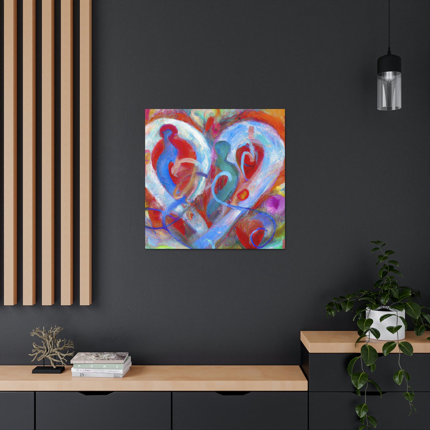 Twined Love Hearts - Canvas